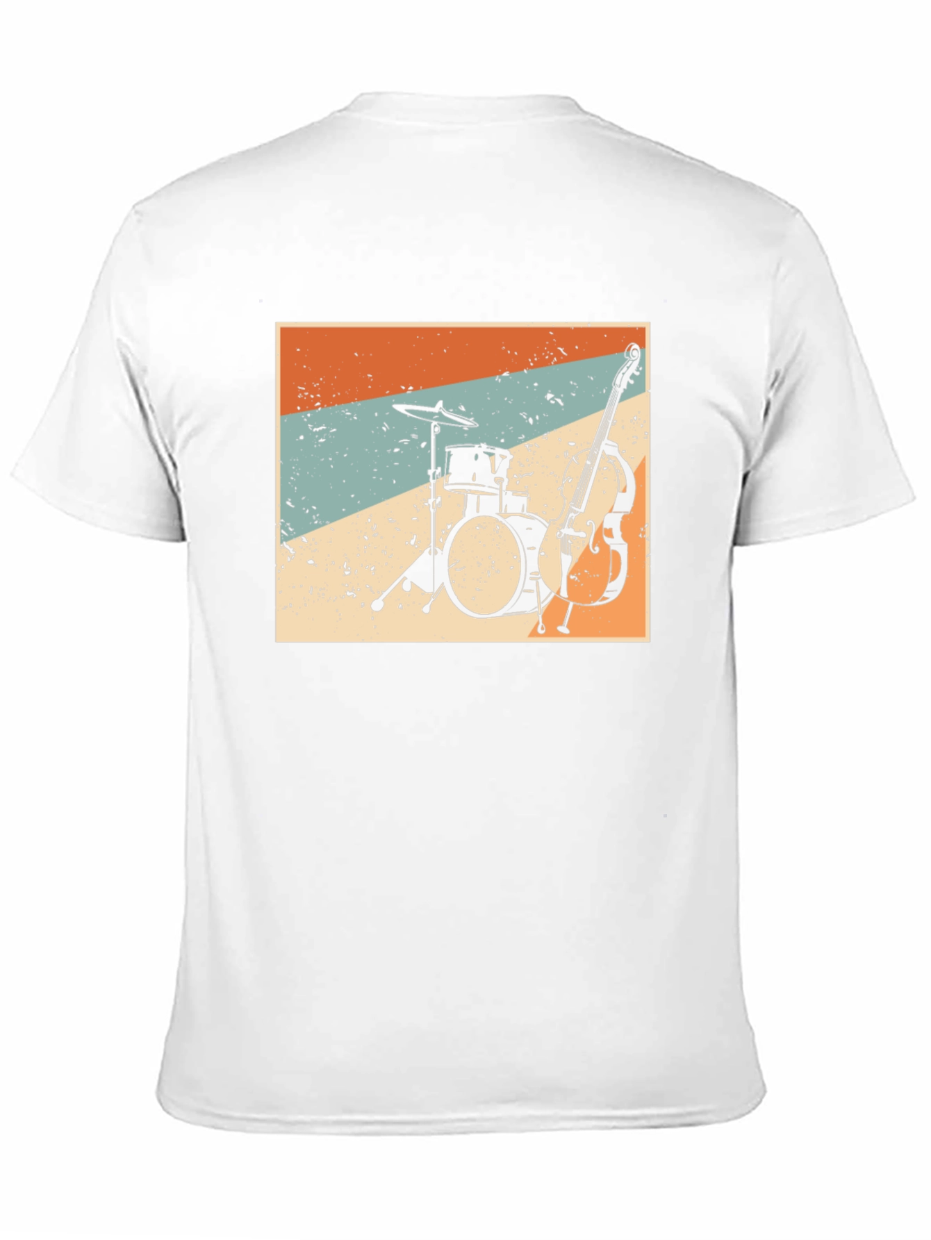 Black Vintage Music T-Shirt: Drums and Bass view 11