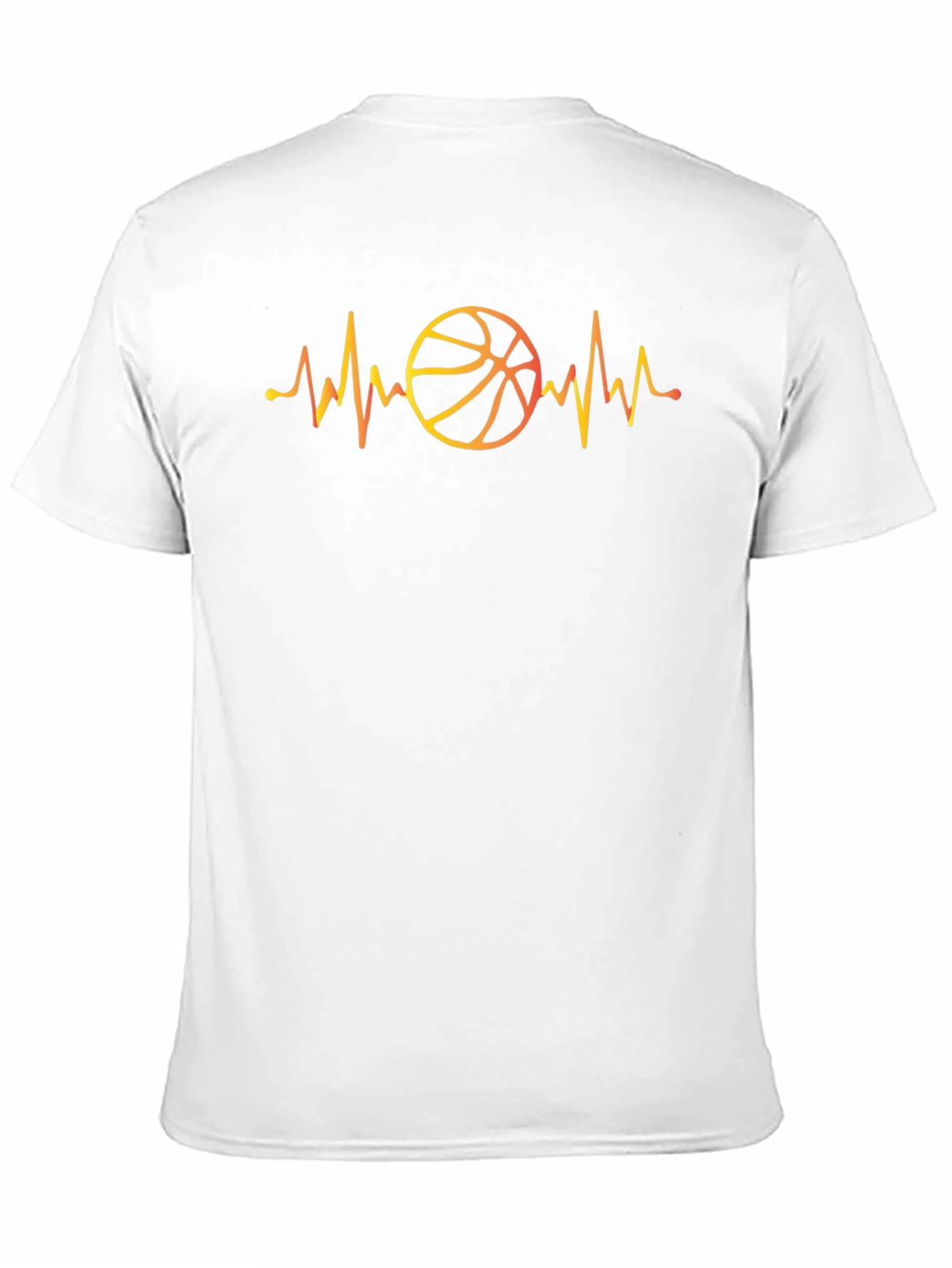 Black Basketball Heartbeat T-Shirt view 11