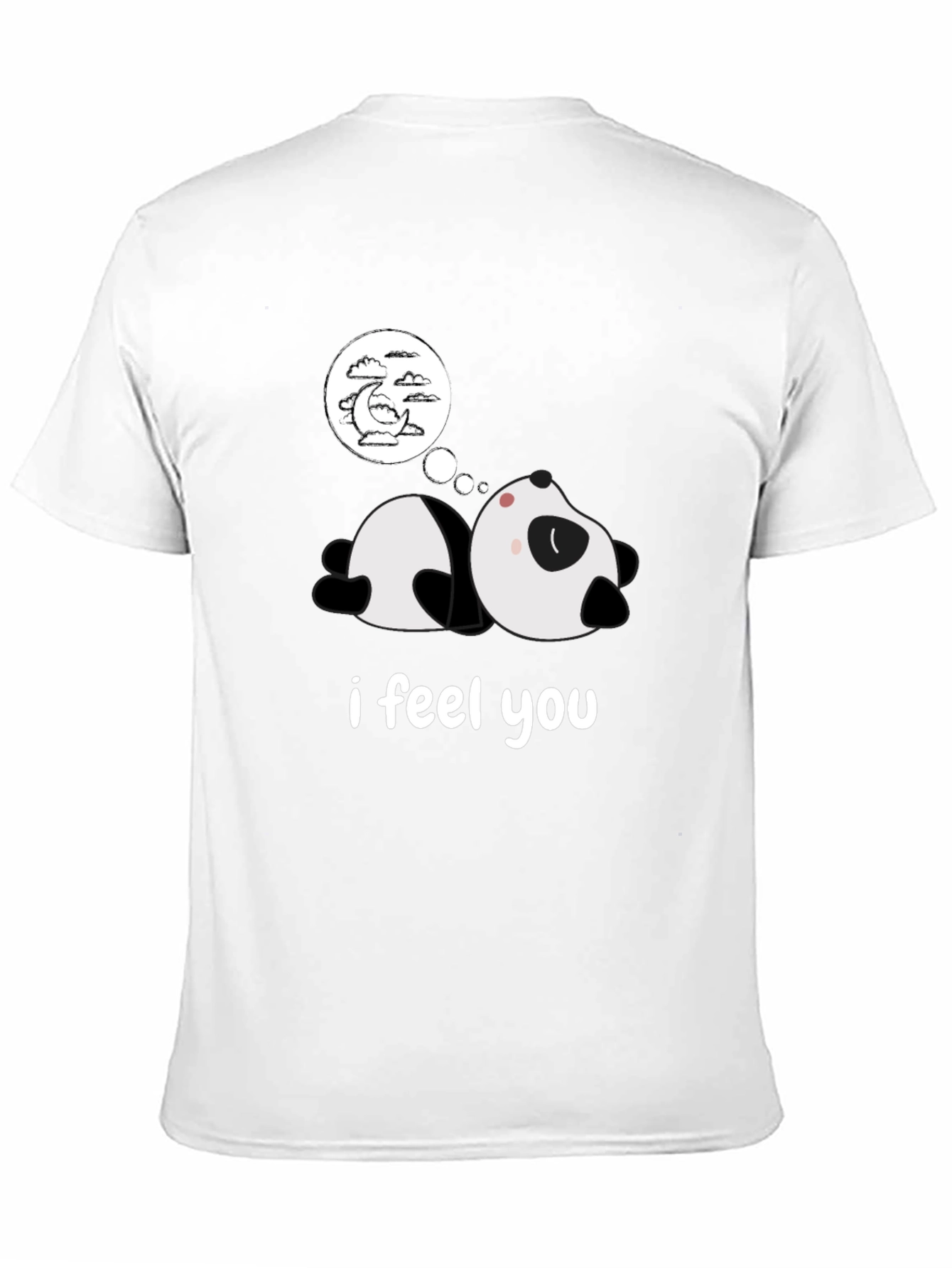 Black Dreamy Panda Black T-Shirt - I Feel You view 11