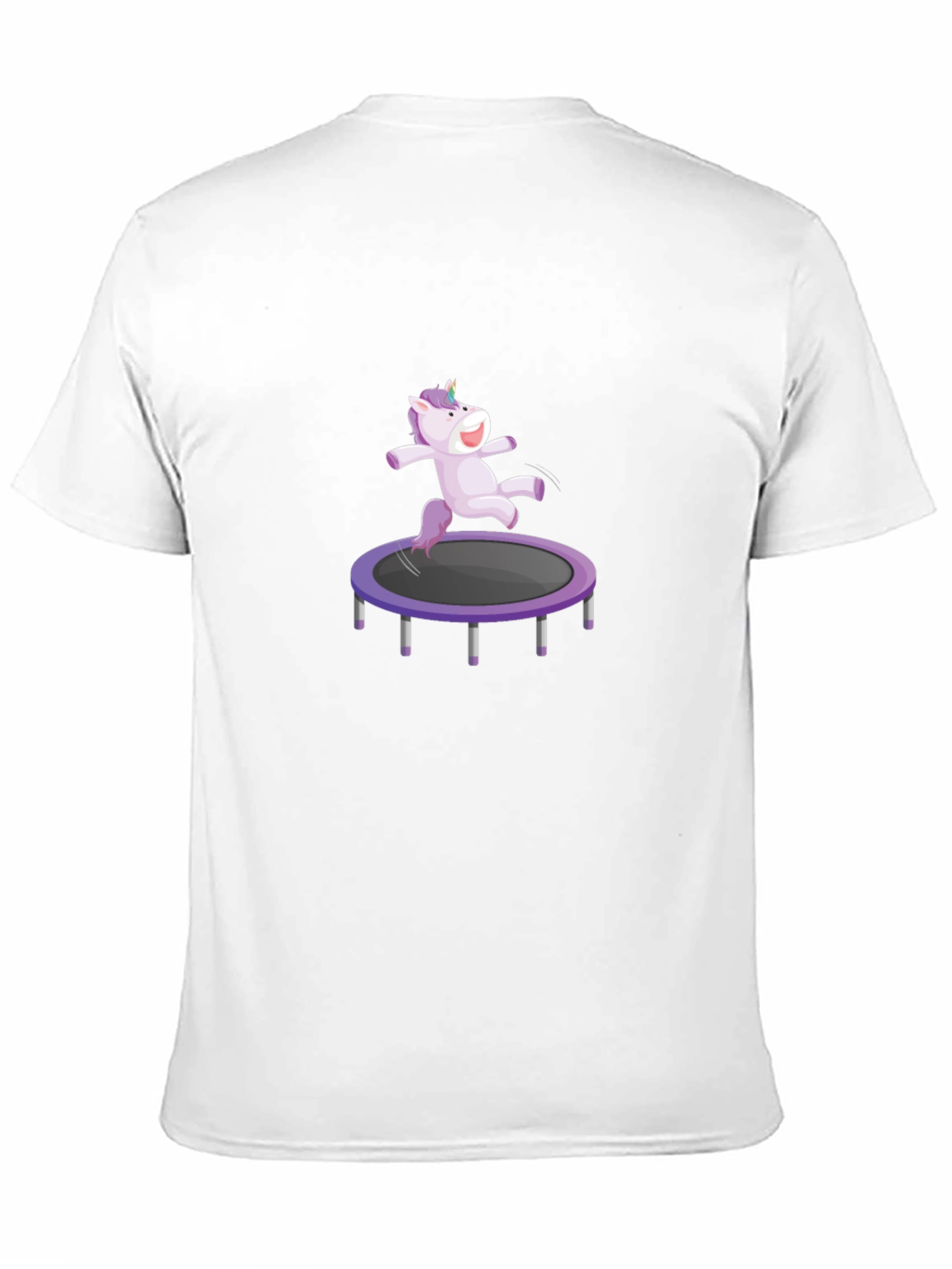 Black Unicorn Trampoline T-Shirt view 11