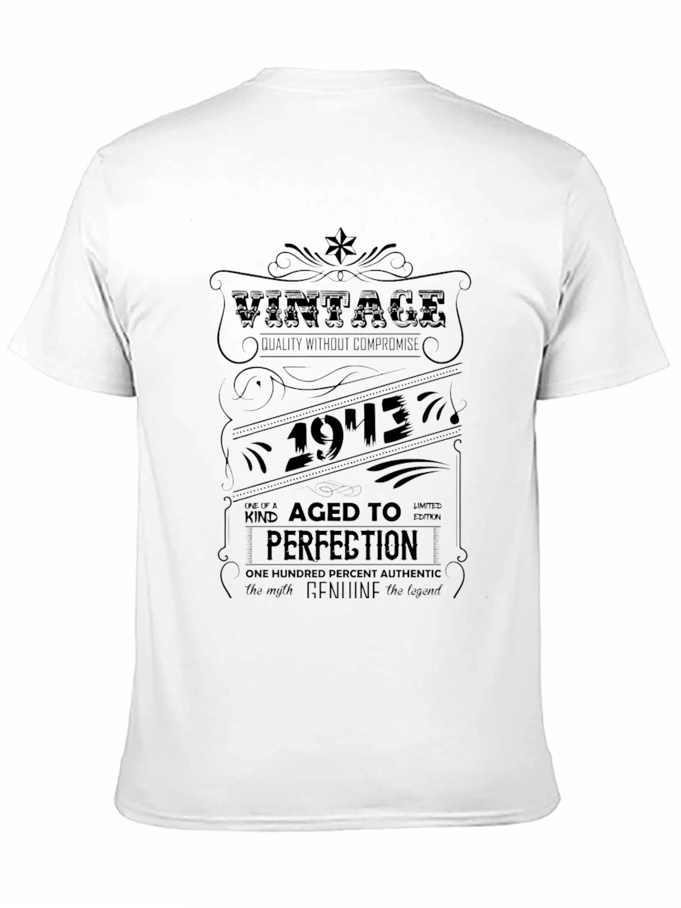 Black Vintage 1943 Aged To Perfection T-Shirt view 11
