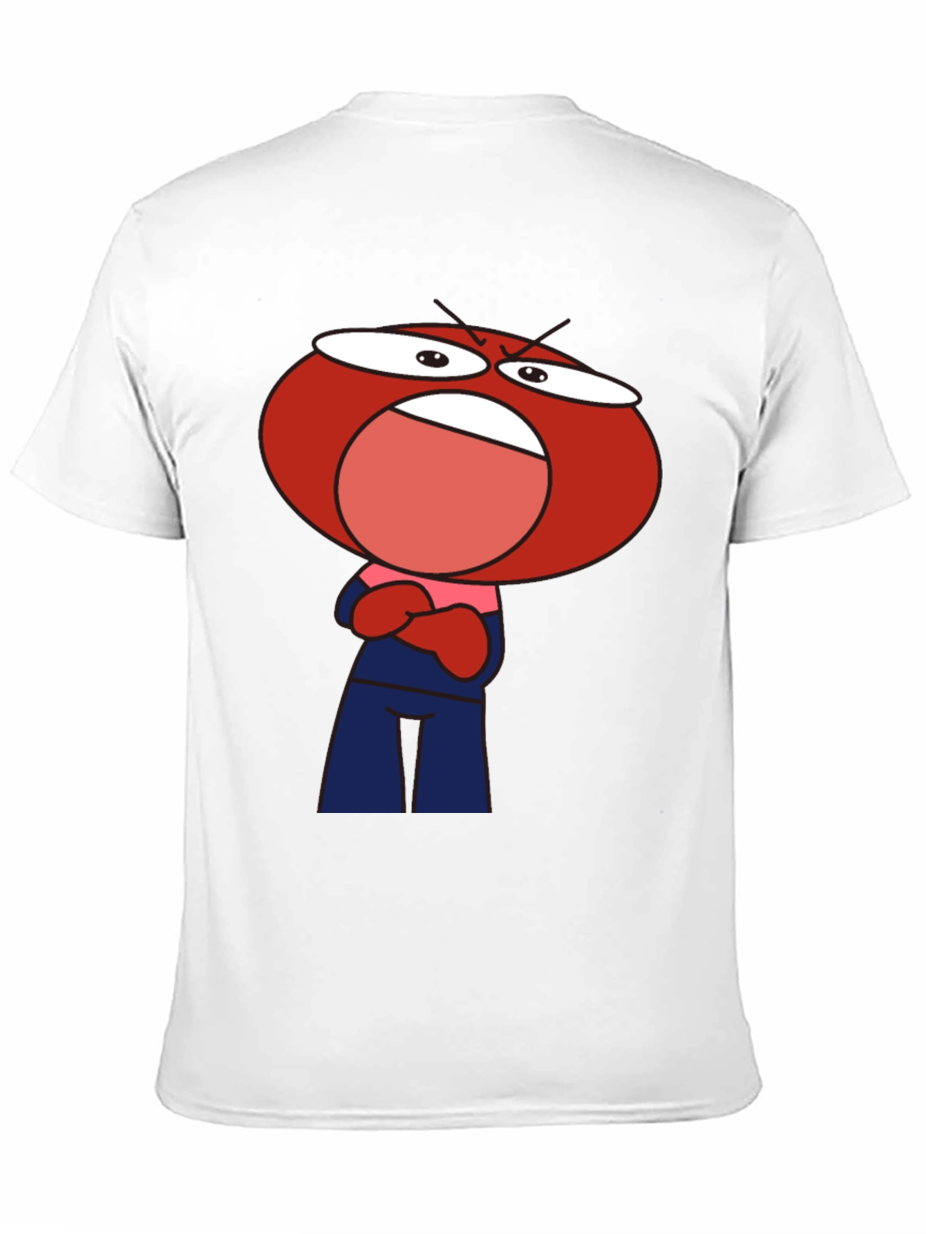 Black Angry Red Head Cartoon T-Shirt view 11