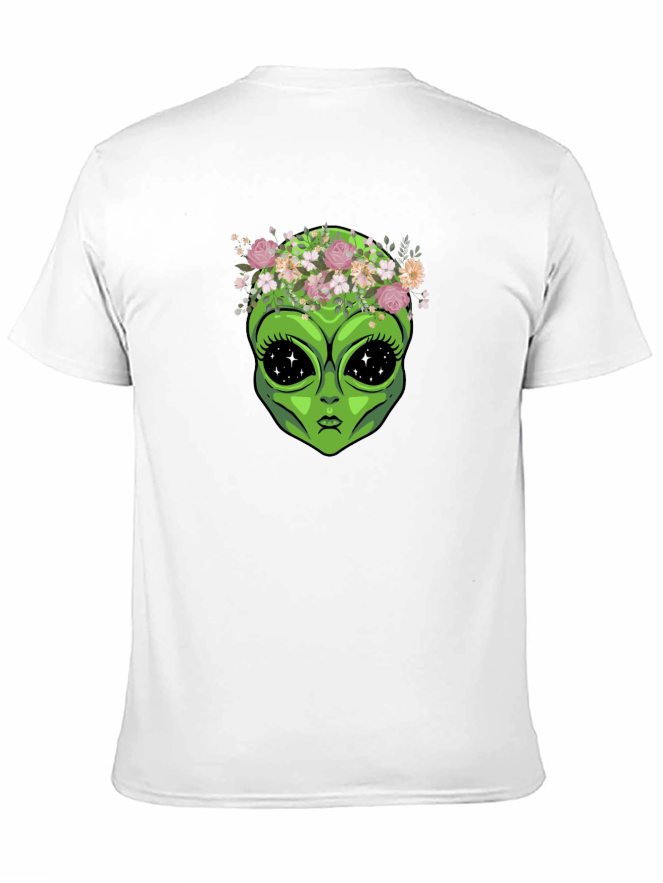 Black Alien Flower Crown Graphic Tee - Black view 11