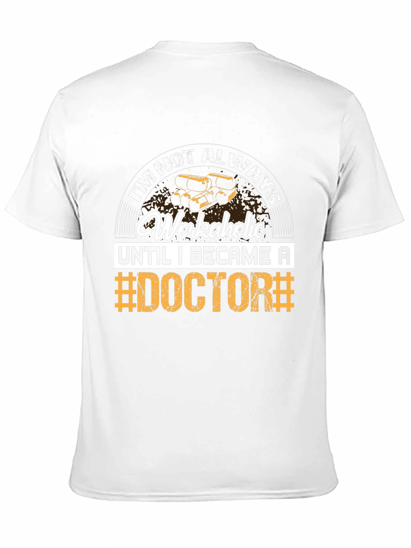 Black Workaholic Doctor T-Shirt - Funny Medical Gift view 11