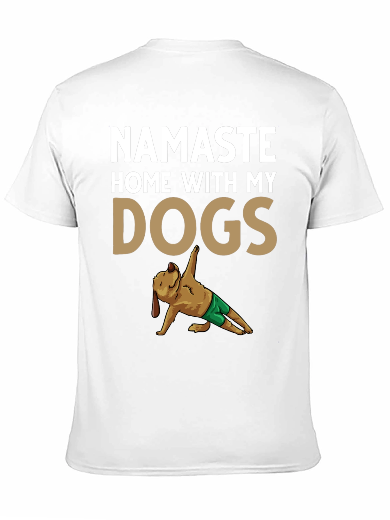 Black Namaste Home With My Dogs Graphic Tee view 11
