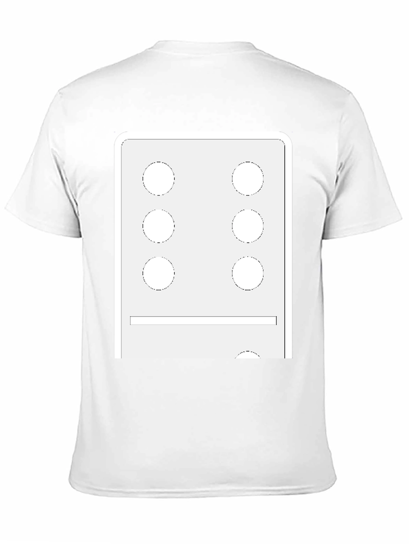 Black Novelty Dice Face Graphic T-Shirt - Lucky Number Six Tee view 11