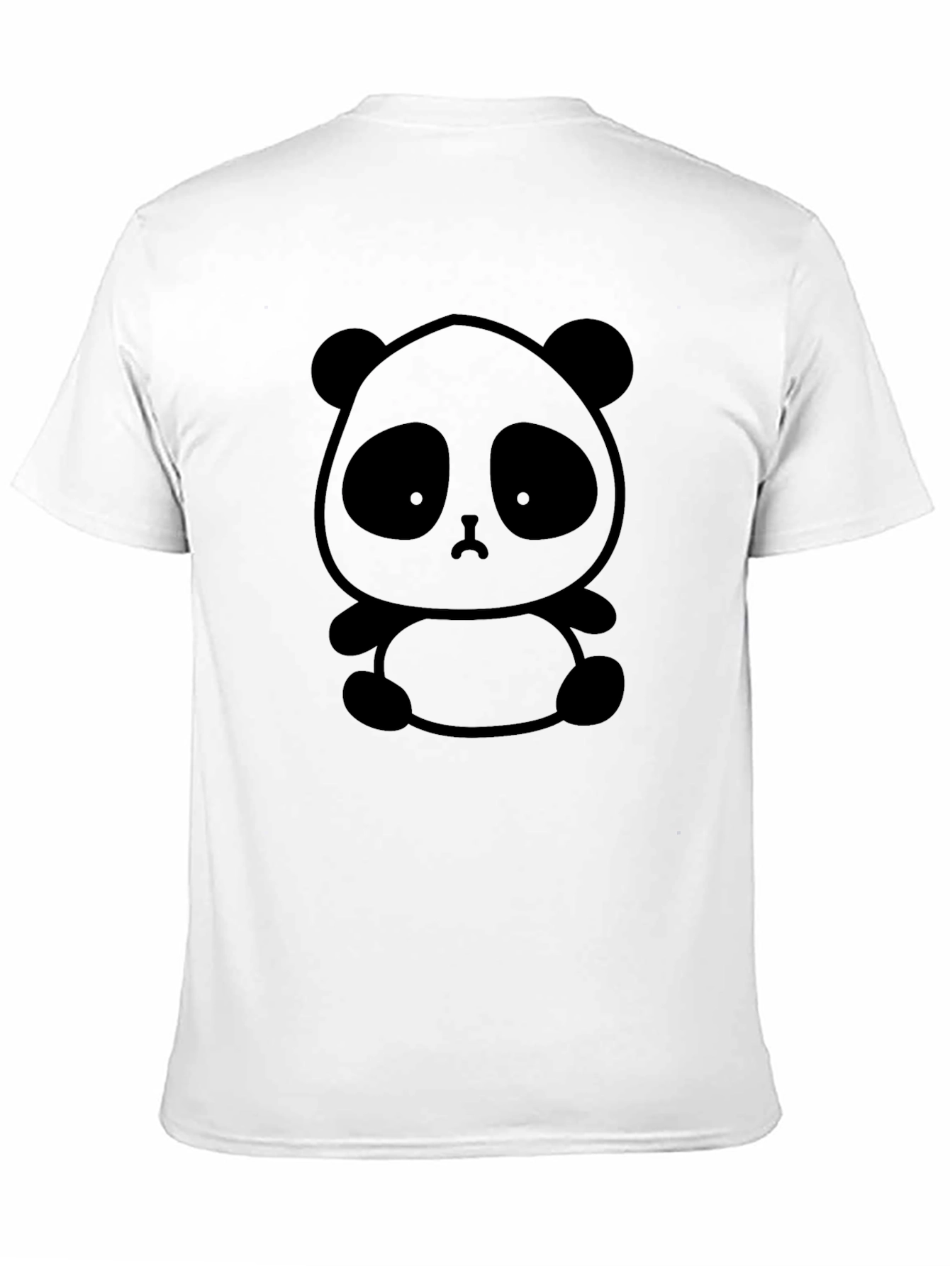 Black Panda Graphic Print Black T-Shirt view 11