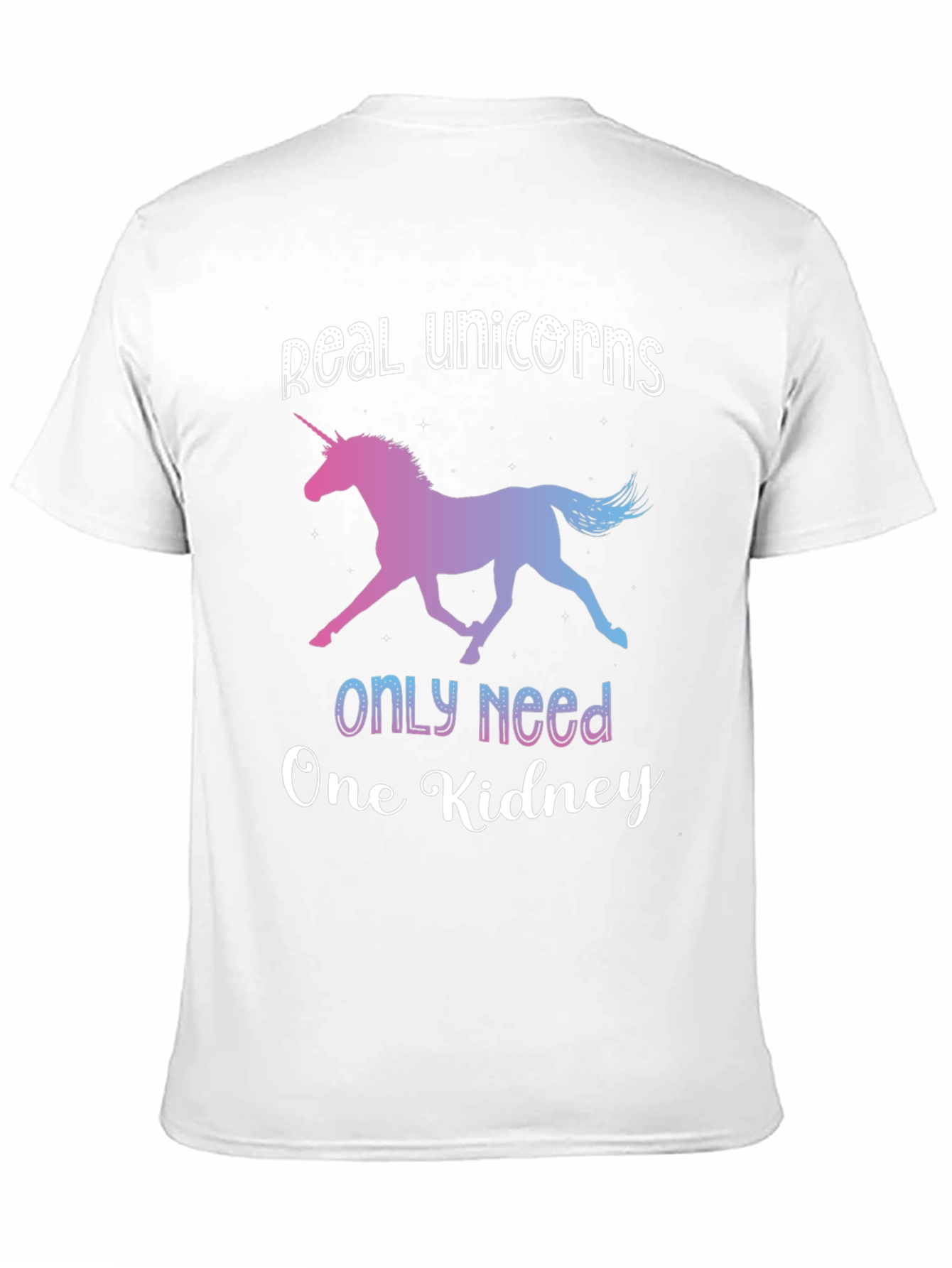 Black Real Unicorns One Kidney Novelty T-Shirt view 11