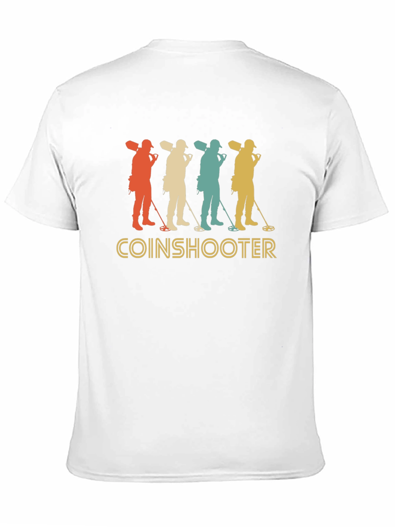 Black Coinshooter Retro T-Shirt - Metal Detecting Tee view 11
