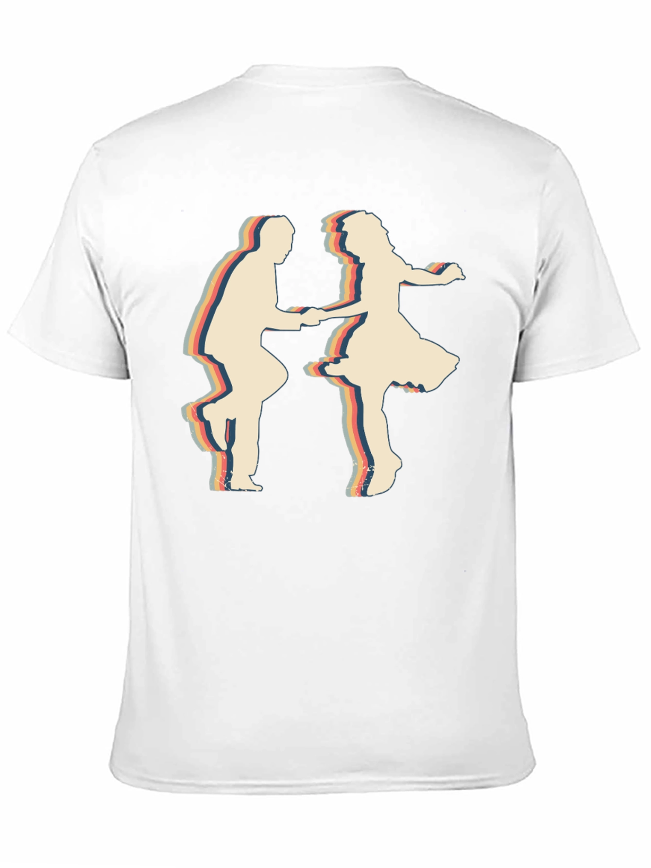 Black Retro Dance Silhouette T-Shirt view 11