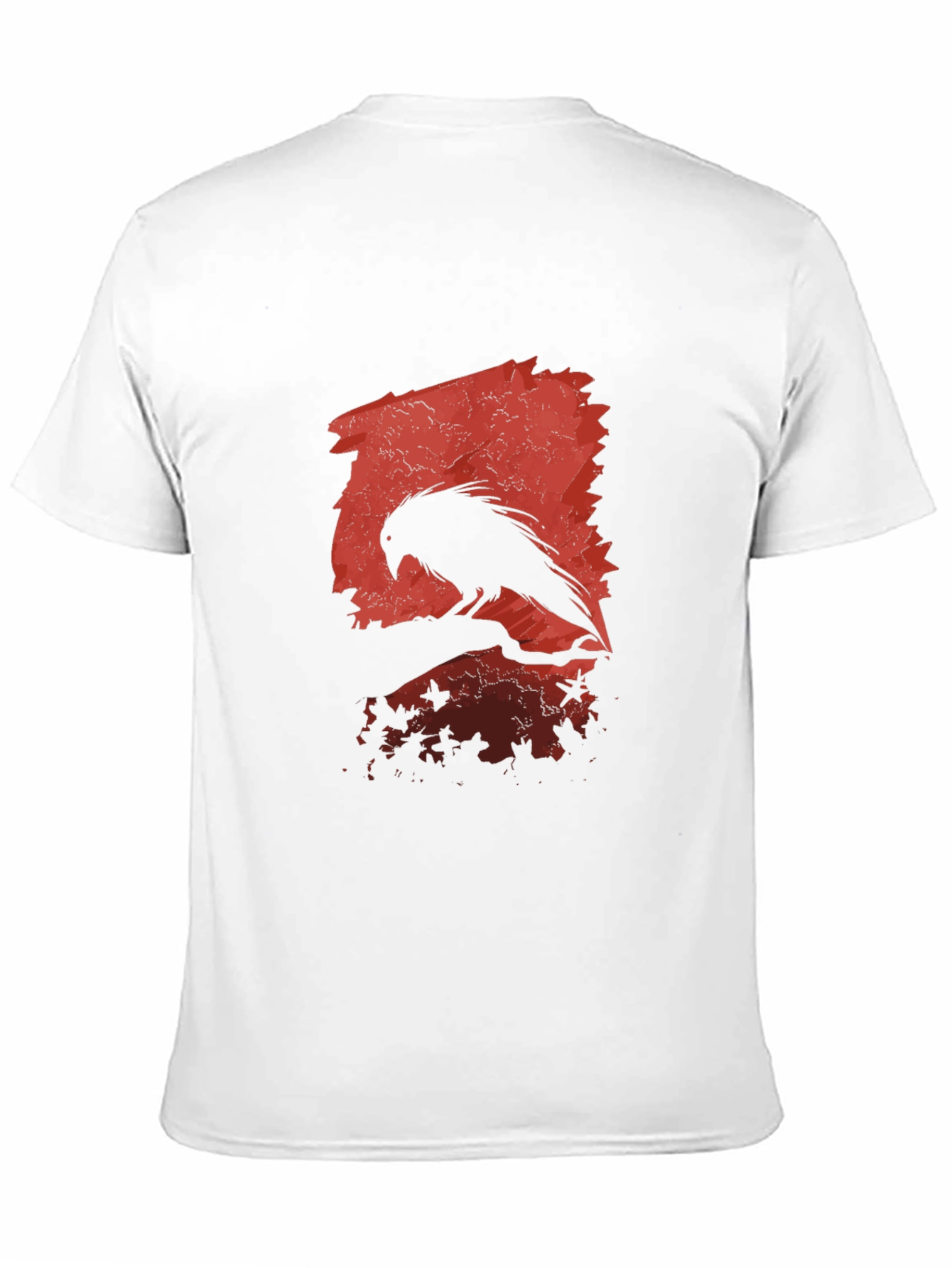 Black Raven Silhouette Graphic Black T-Shirt view 11