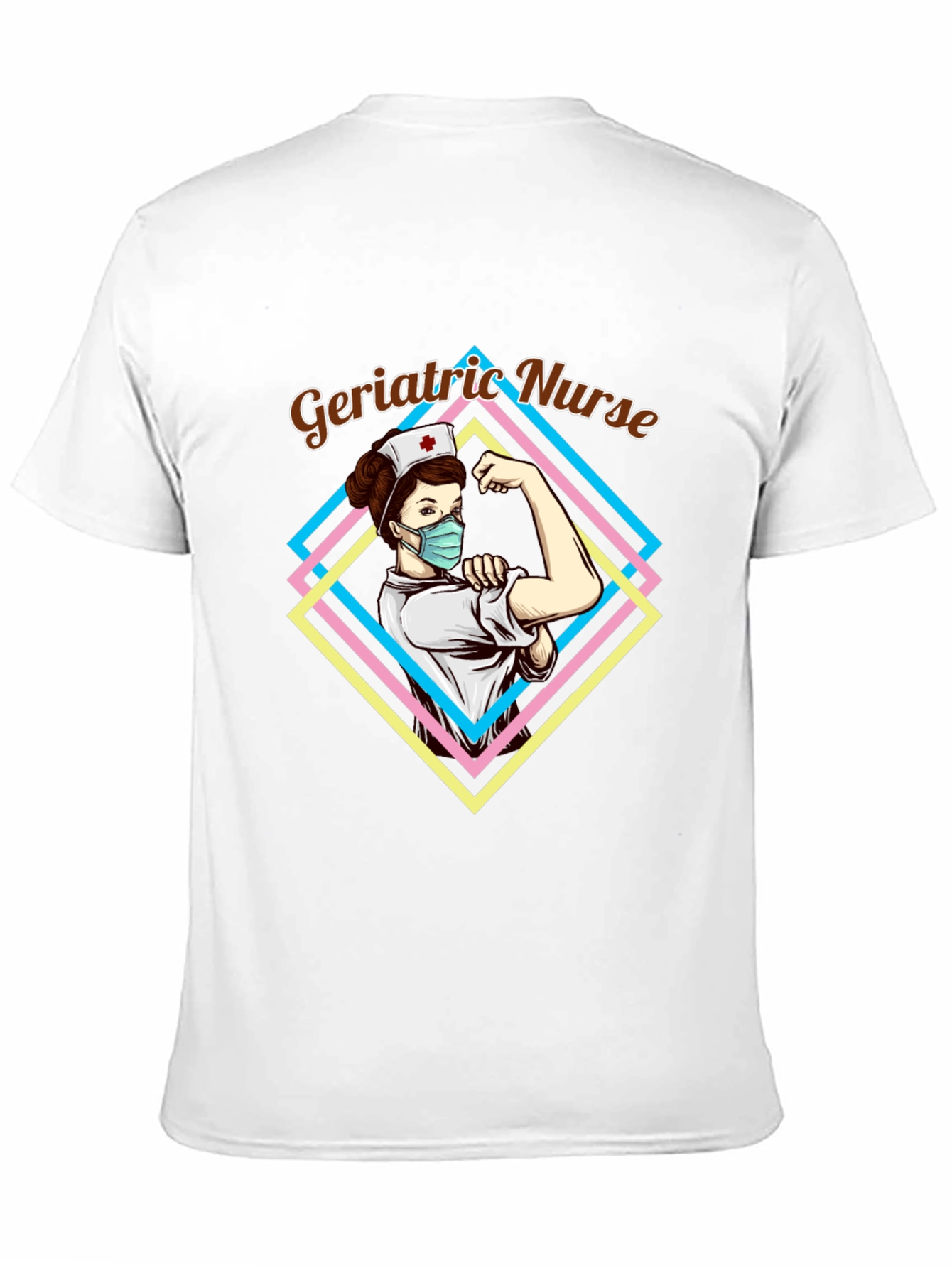 Black Geriatric Nurse Graphic T-Shirt - Black view 11