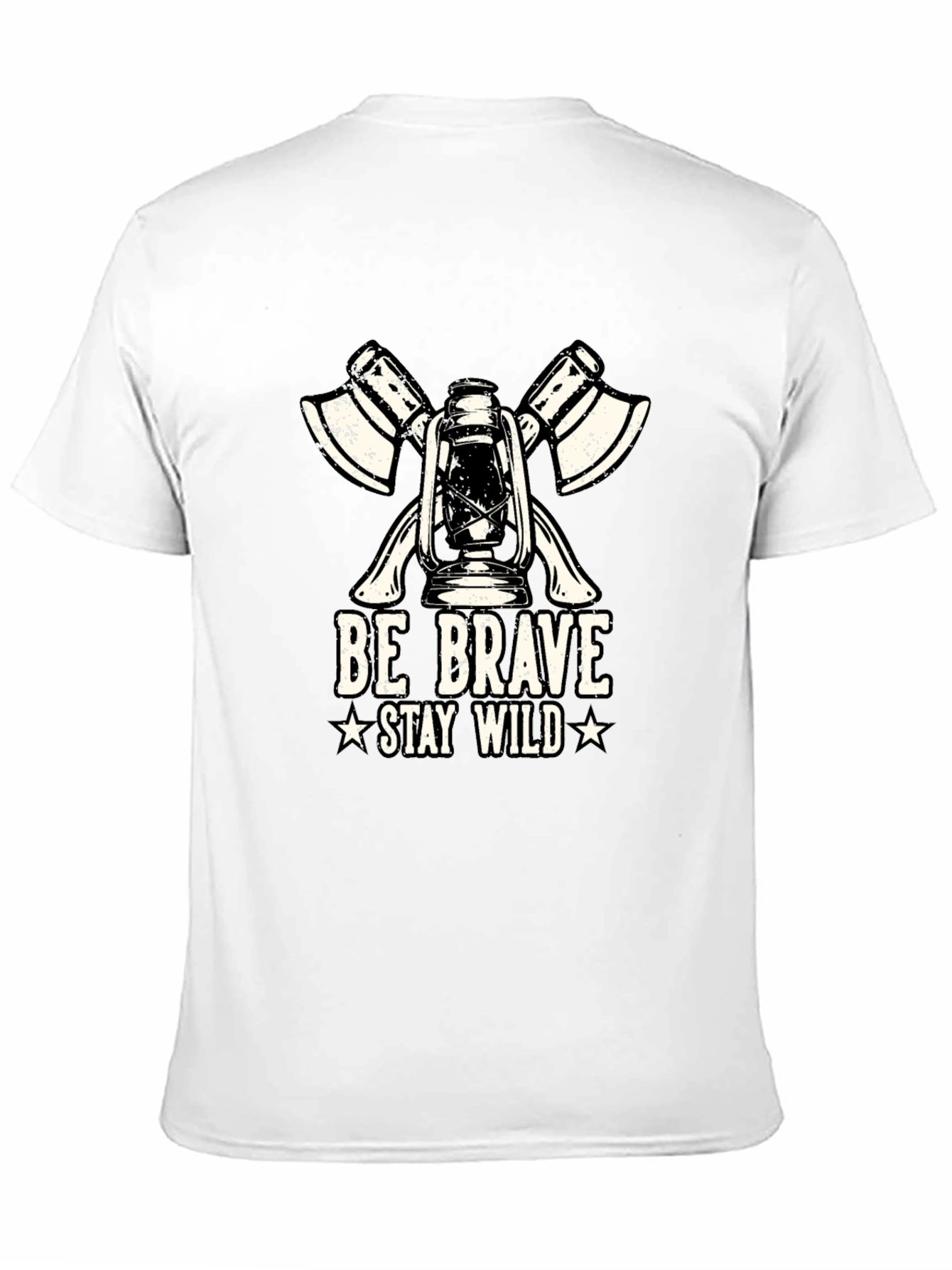 Black Be Brave Stay Wild Lantern & Axe Graphic Tee view 11