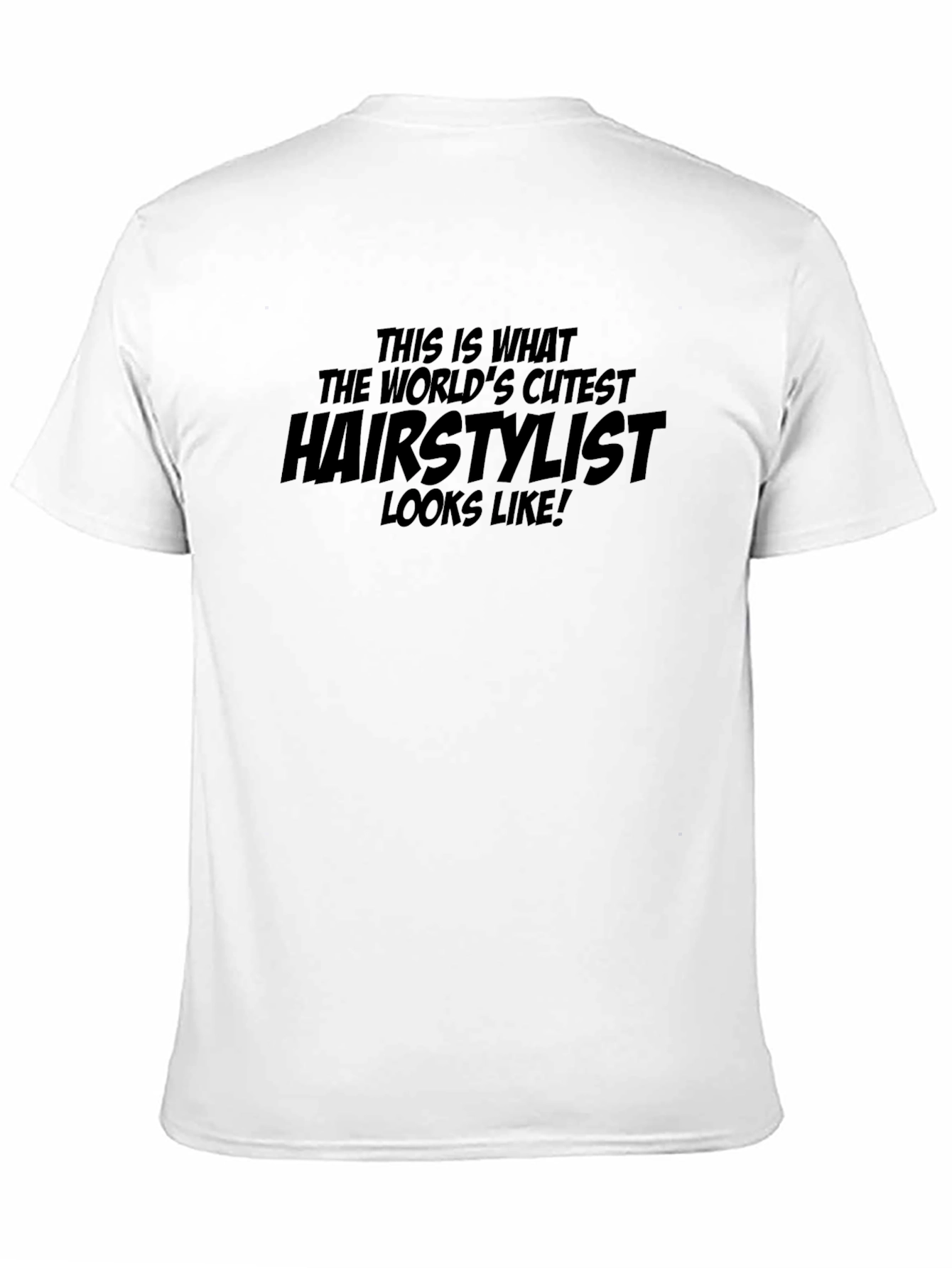 Black World's Cutest Hairstylist Black Graphic T-Shirt view 11