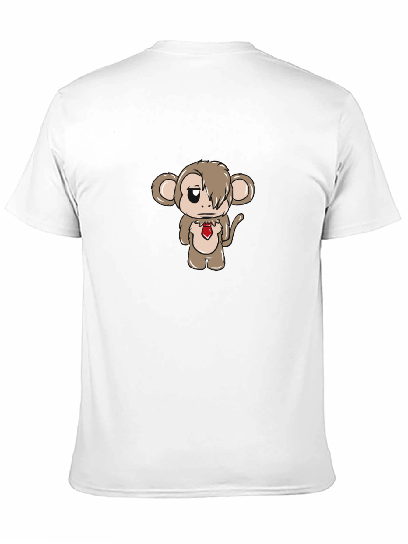 Black Sad Monkey Graphic T-Shirt - Black Cotton Blend view 11