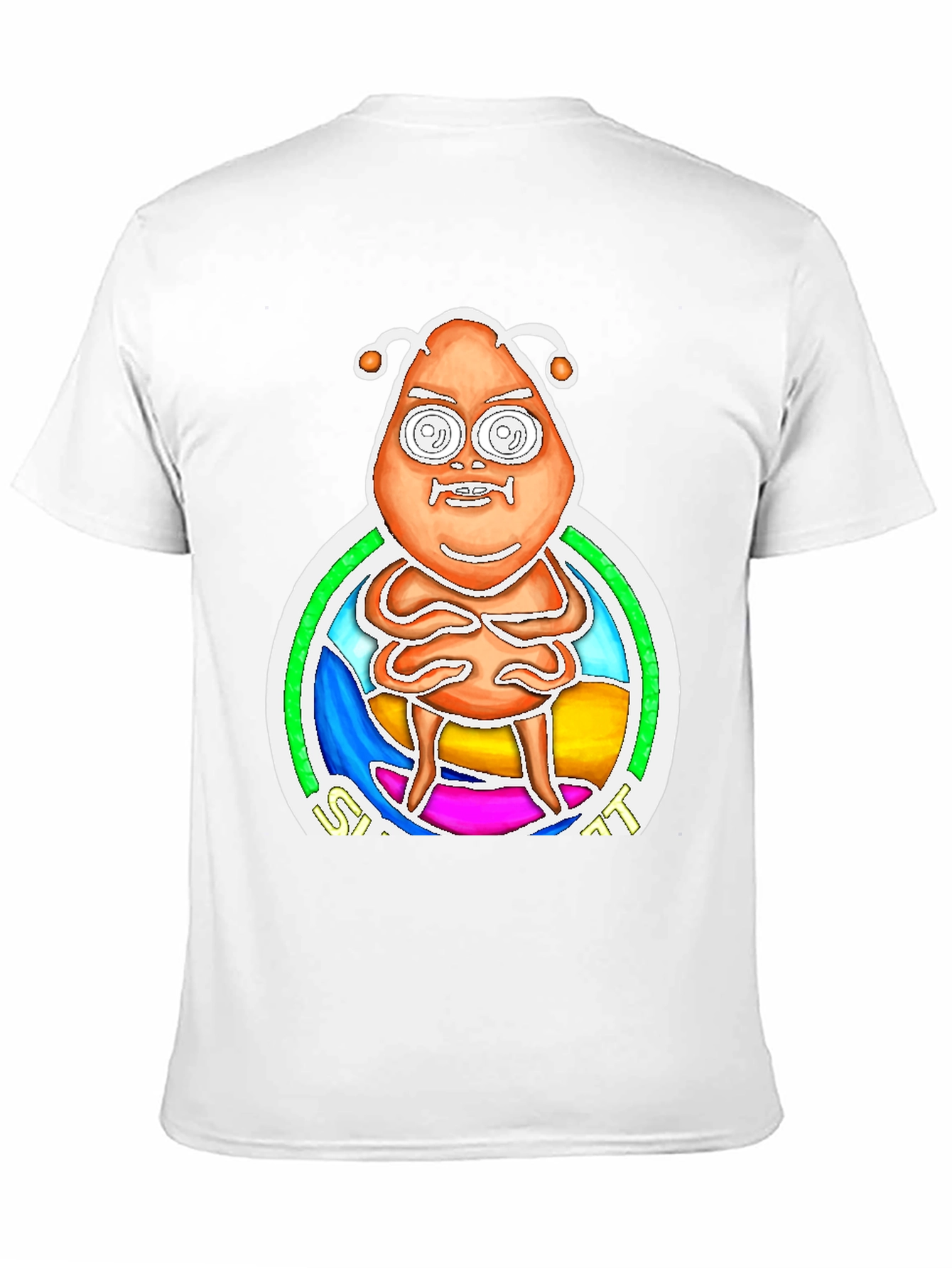 Black Alien Graphic Print Tee - Quirky Novelty T-Shirt view 11