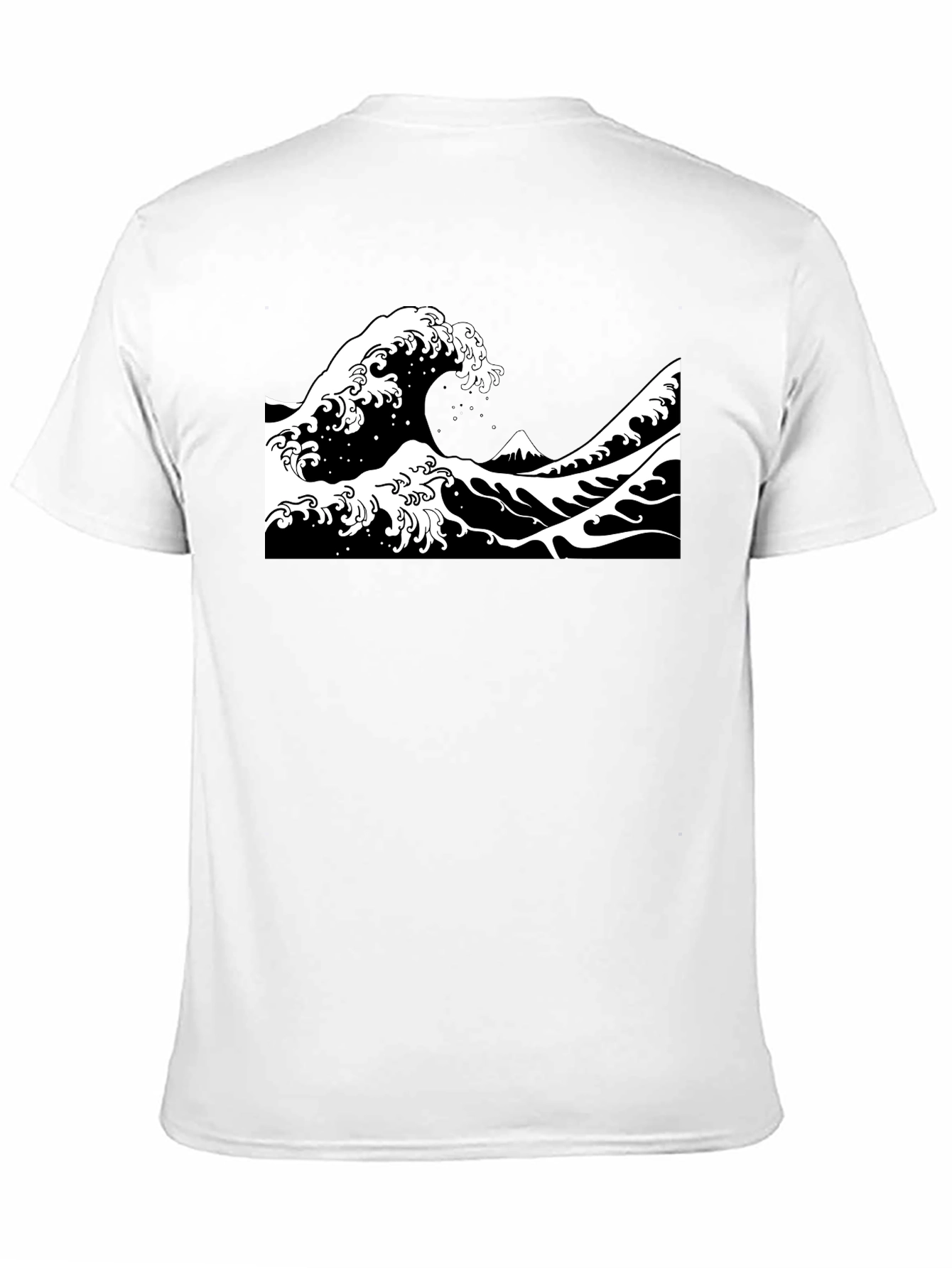 Black Great Wave Graphic Tee - Black view 11