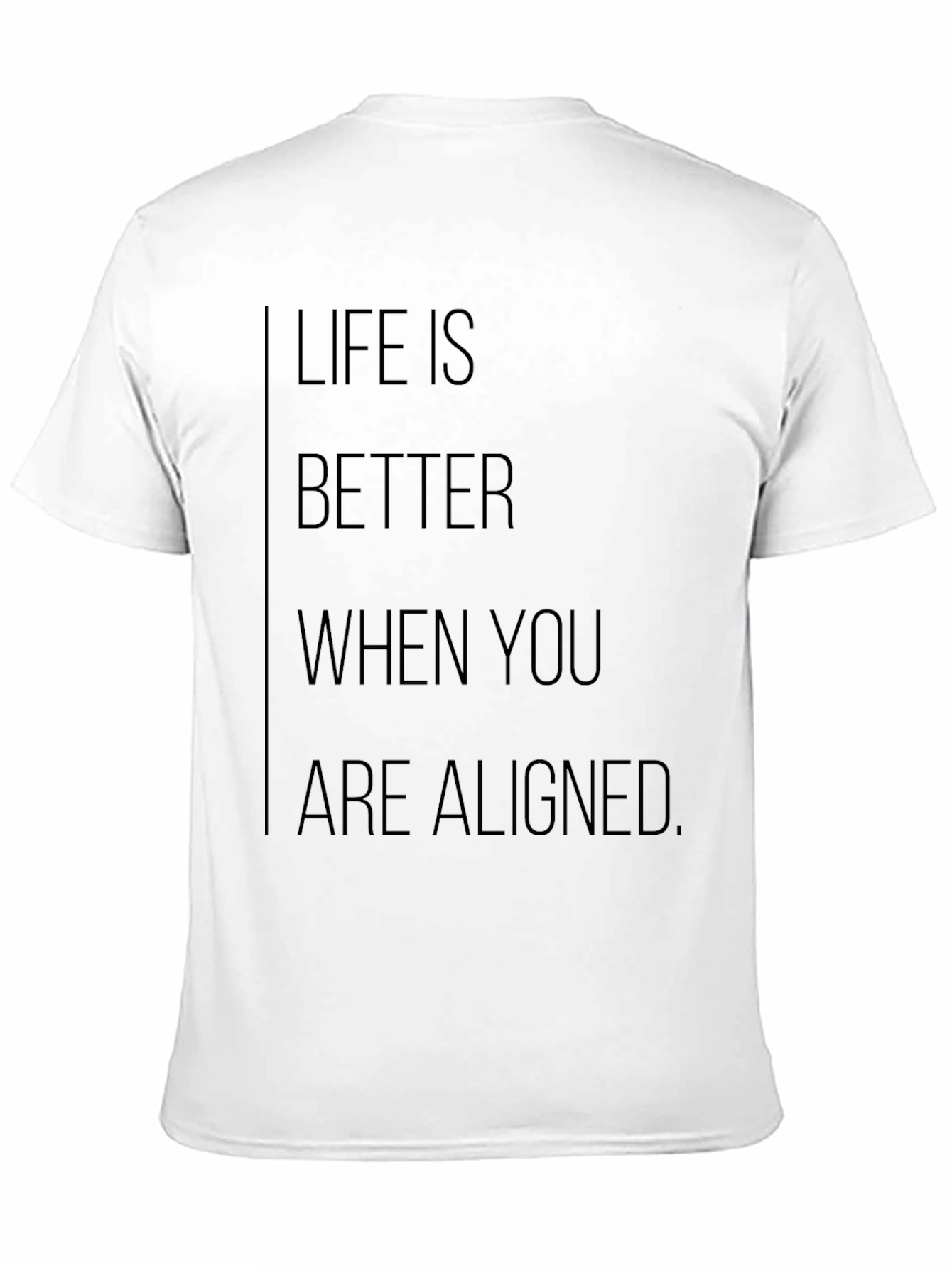 Black Aligned Life Graphic Tee - Black Cotton Blend view 11