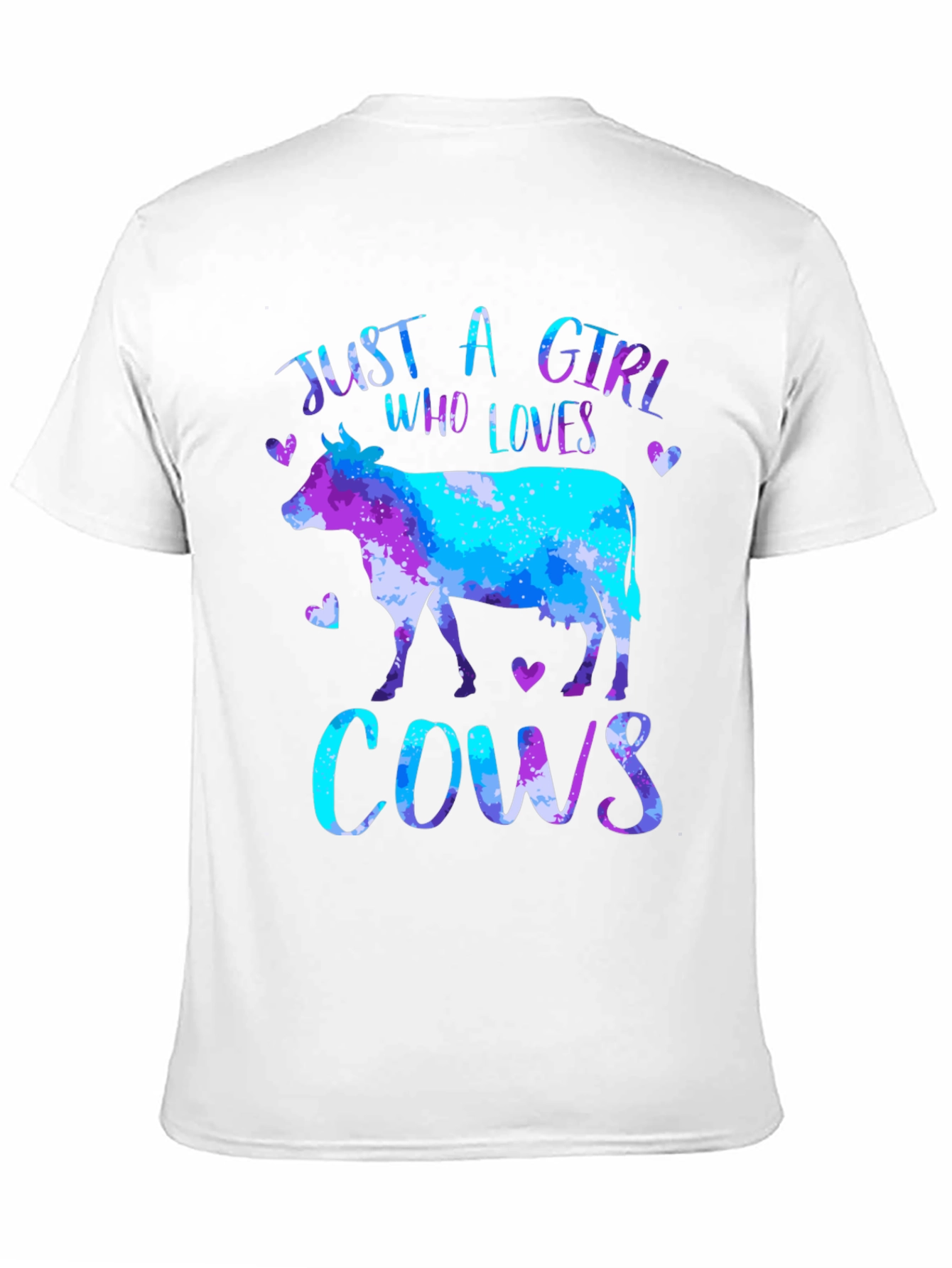 Black Just a Girl Who Loves Cows T-Shirt view 11