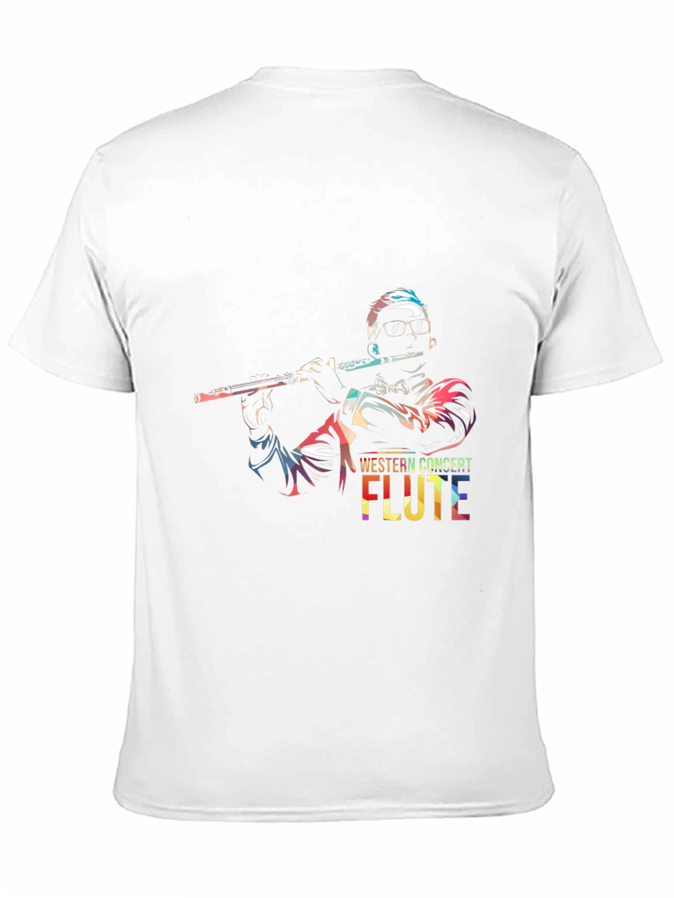 Black Concert Flute Graphic Tee - Music Lover's T-Shirt view 11