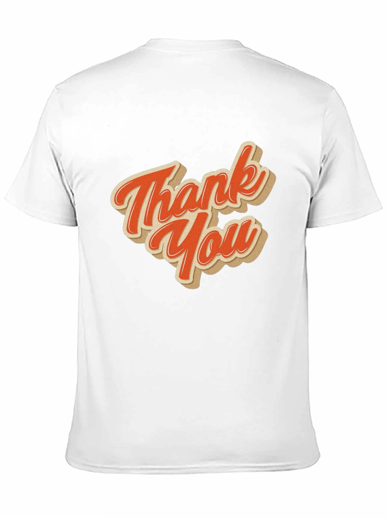 Black Retro Thank You Graphic Tee - Black Cotton Blend view 11