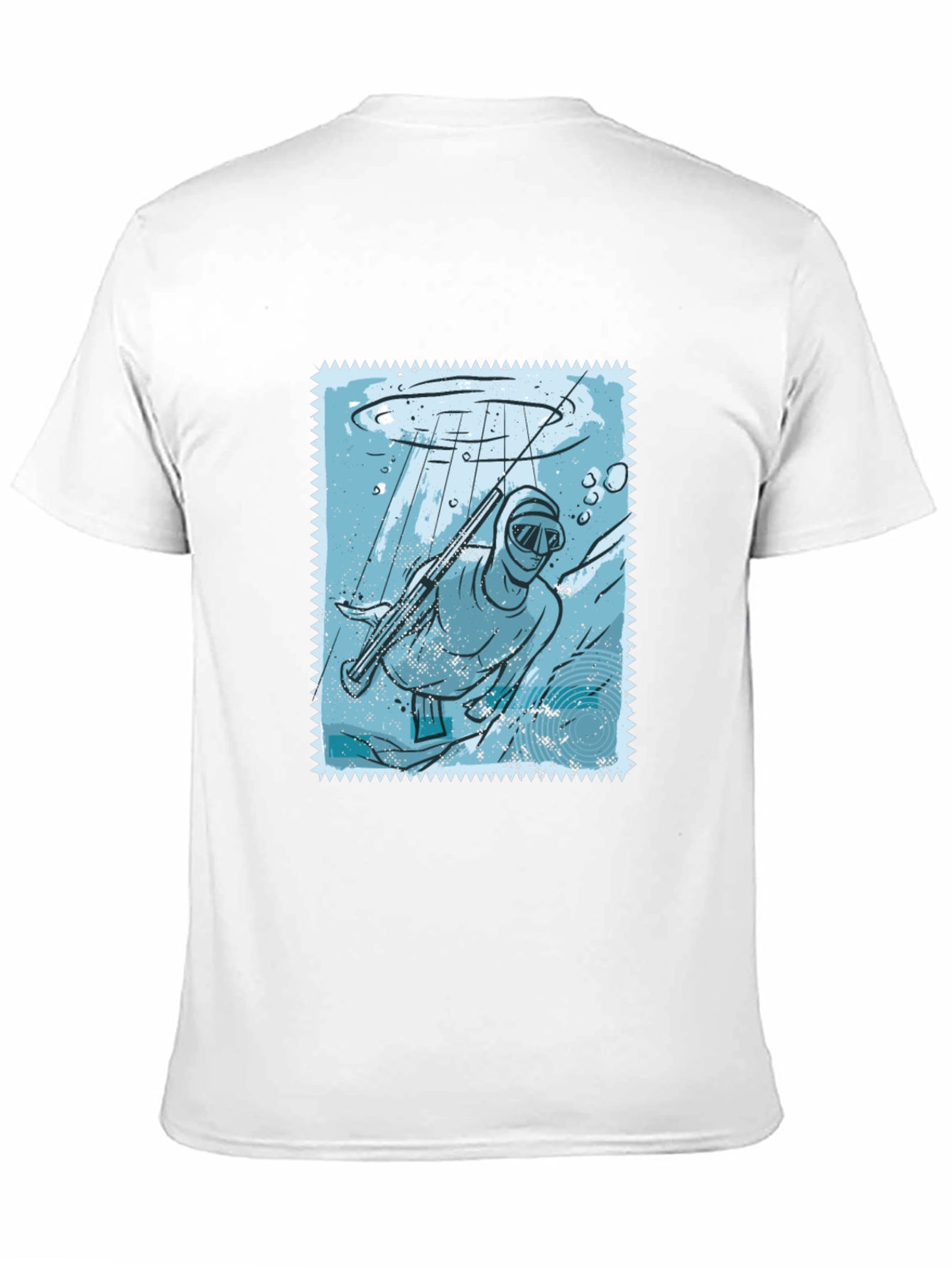 Black Spearfishing Stamp Tee - Black view 11