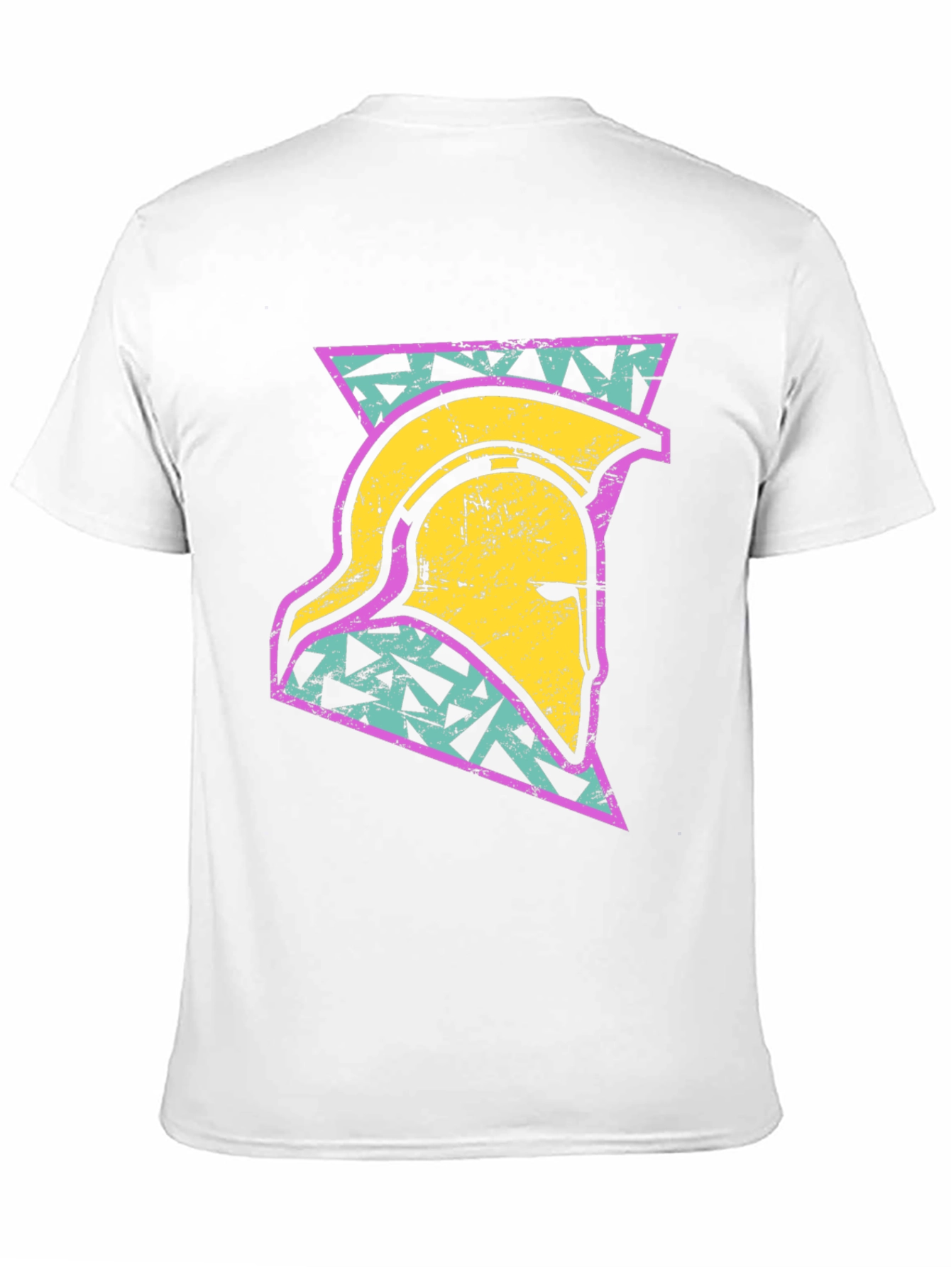 Black Retro Spartan Helmet Graphic T-Shirt view 11