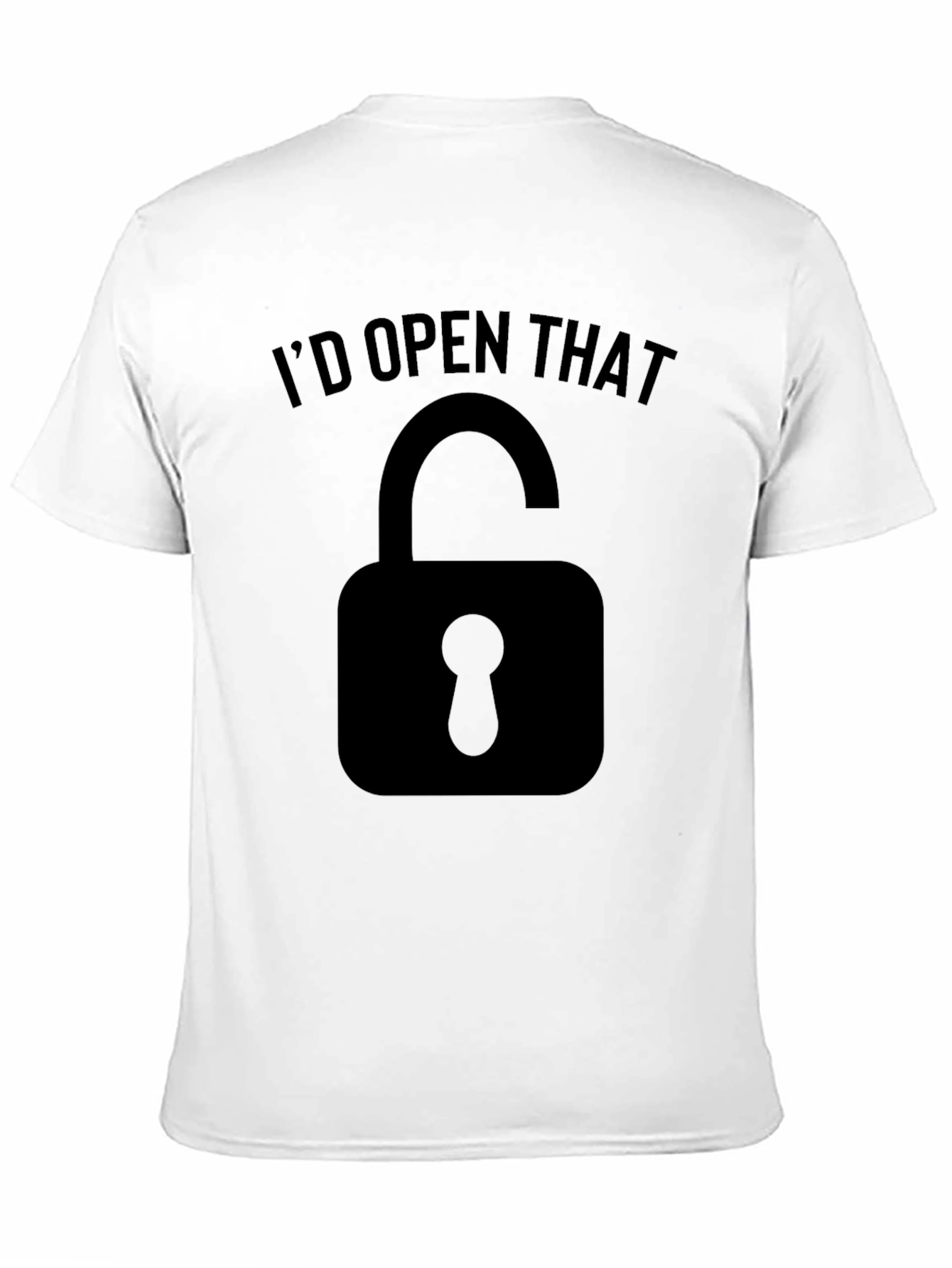 Black I'd Open That T-Shirt - Funny Lock Pick Tee view 11