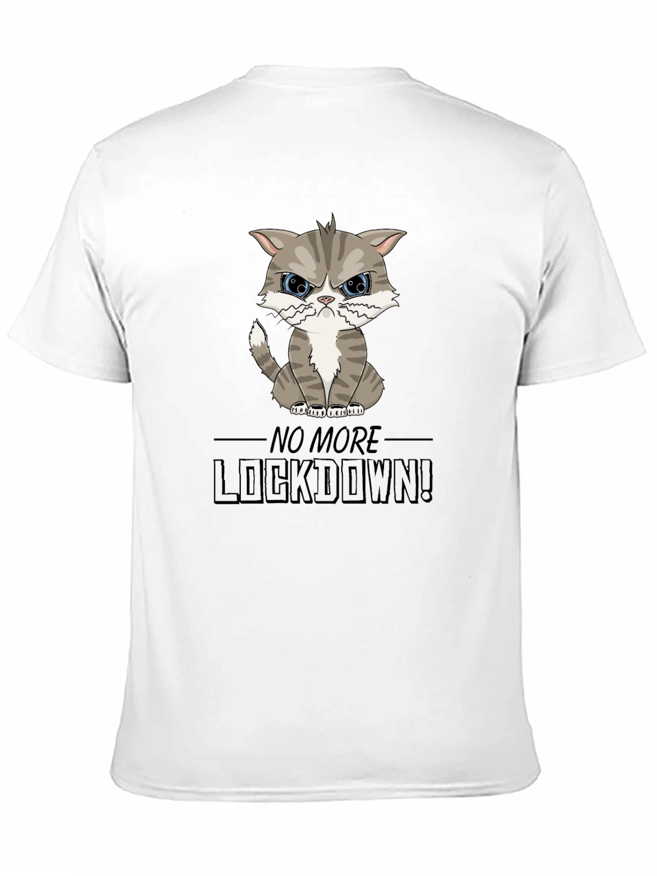 Black Grumpy Cat Lockdown T-Shirt view 11