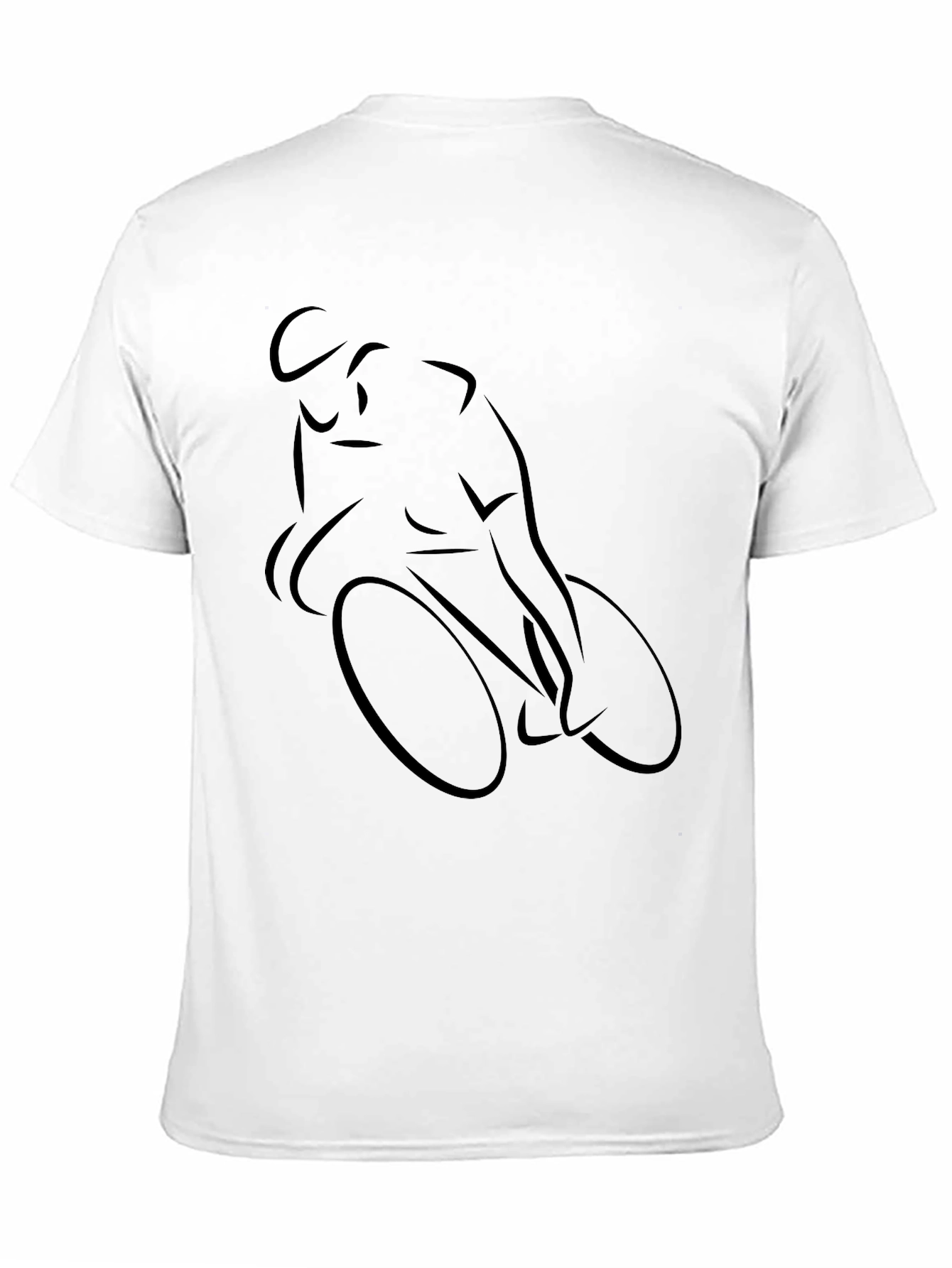 Black Men's Black Cycling Silhouette T-Shirt view 11