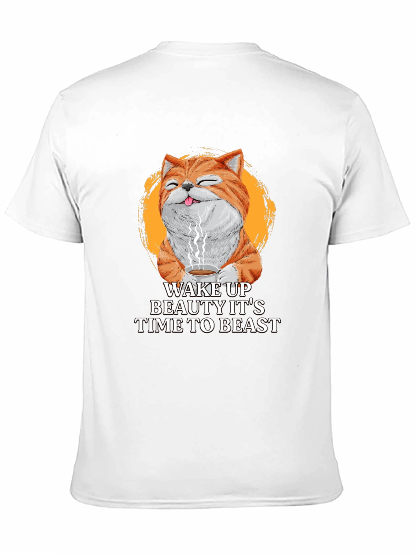 Black Wake Up Beauty It's Time To Beast Cat T-Shirt view 11