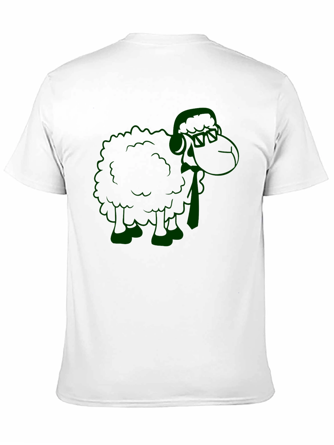 Black Green Sheep Graphic Black T-Shirt view 11