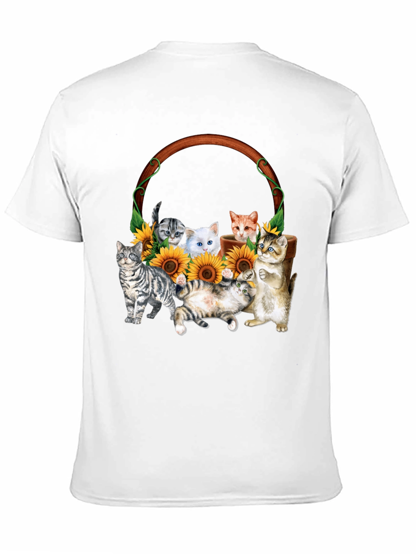 Black Cats and Sunflowers Graphic Tee view 11