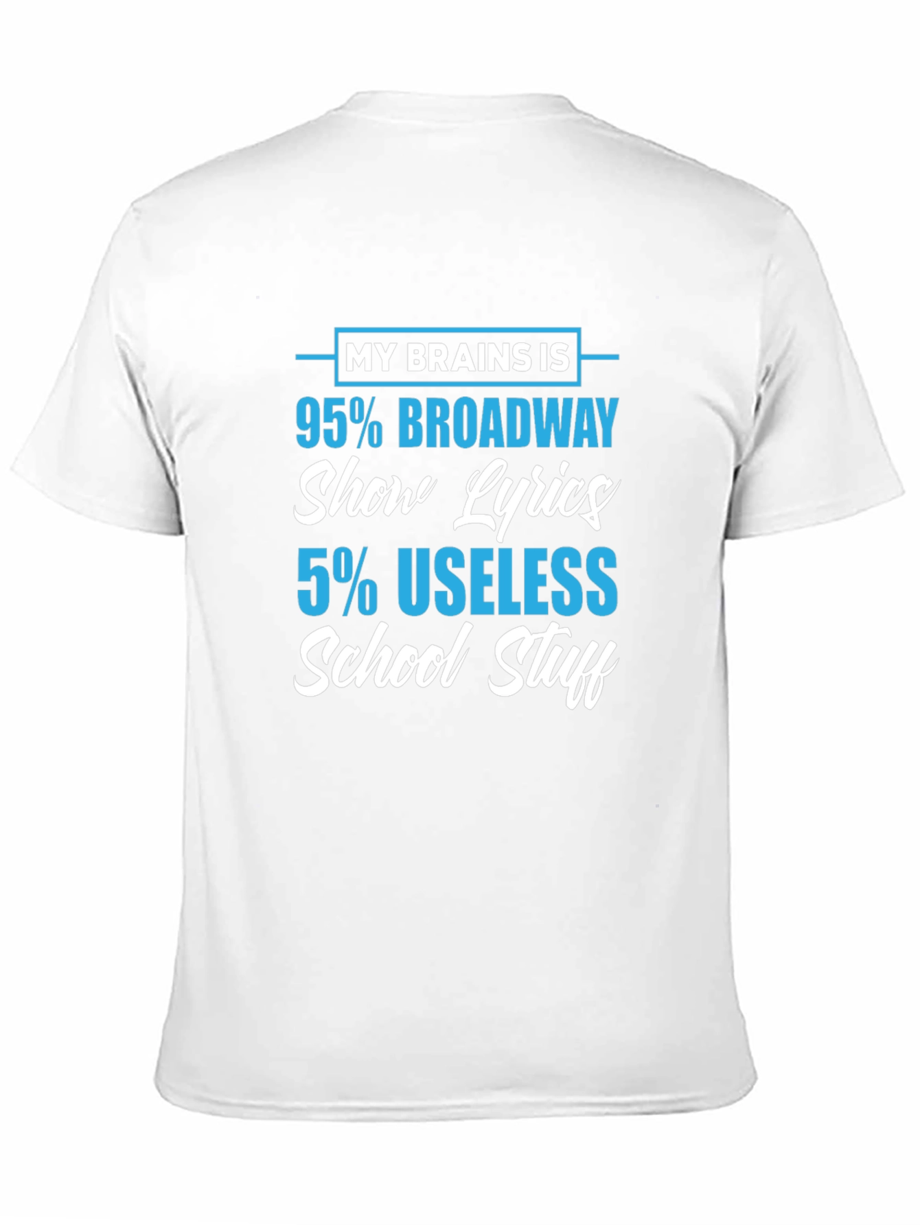 Black Broadway Show Lyrics T-Shirt view 11