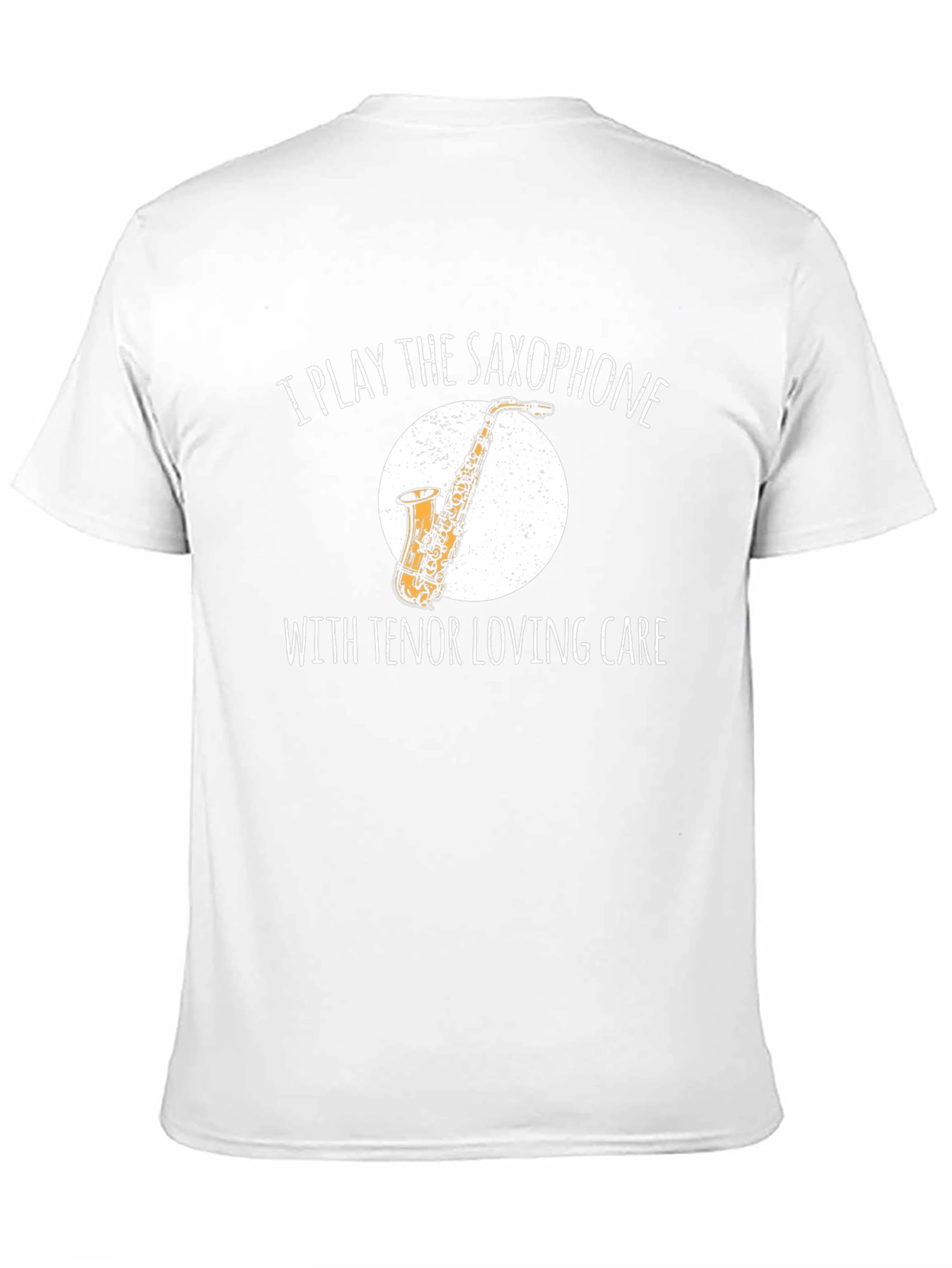 Black Saxophone Lover's T-Shirt - I Play the Saxophone with Tenor Loving Care view 11