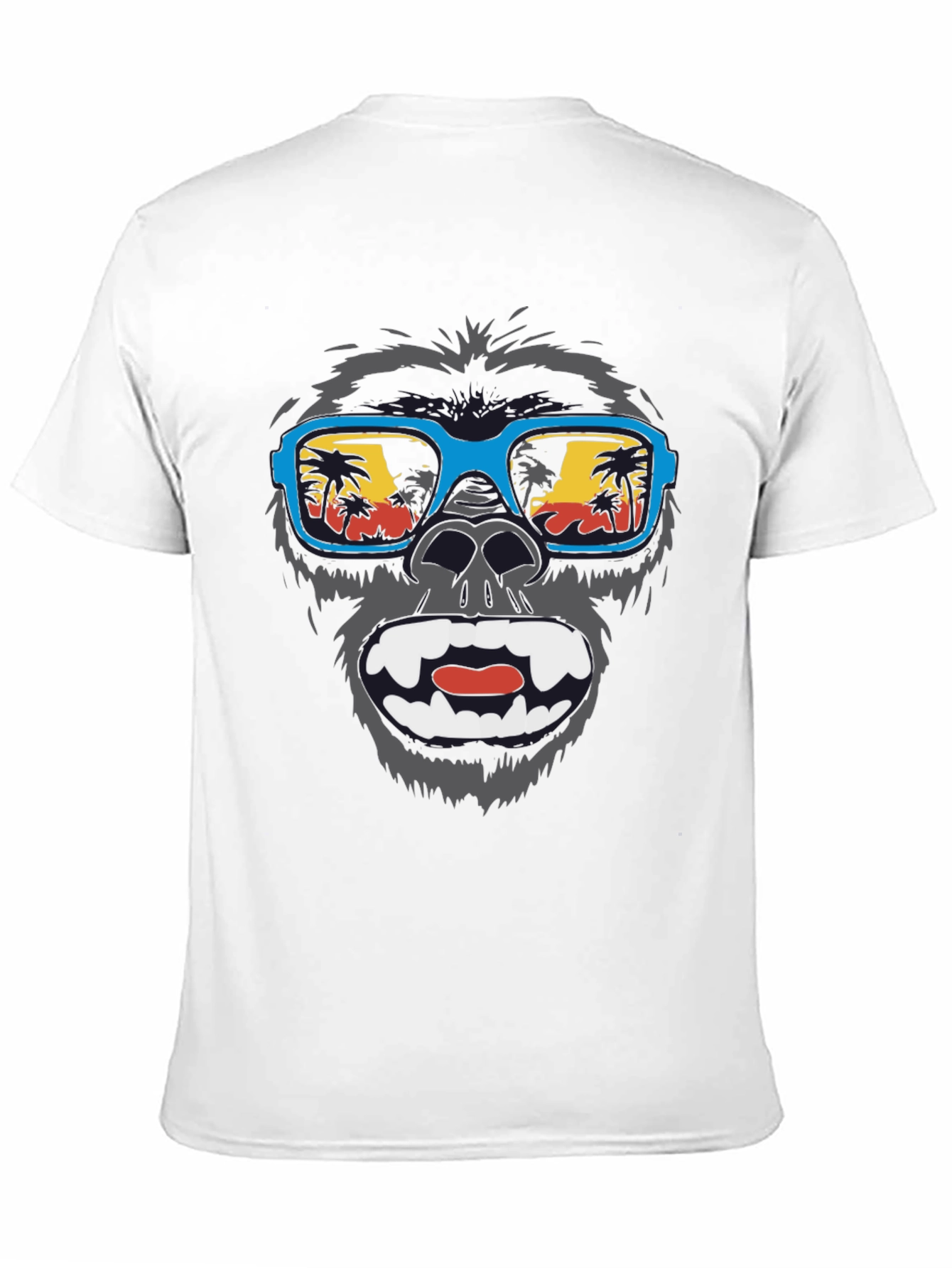 Black Cool Gorilla Beach T-Shirt - Summer Vibes view 11