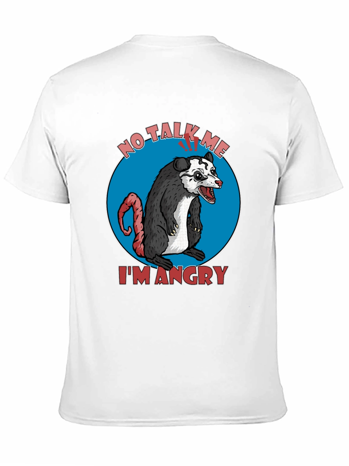Black Angry Opossum Graphic Tee - No Talk Me I'm Angry! view 11