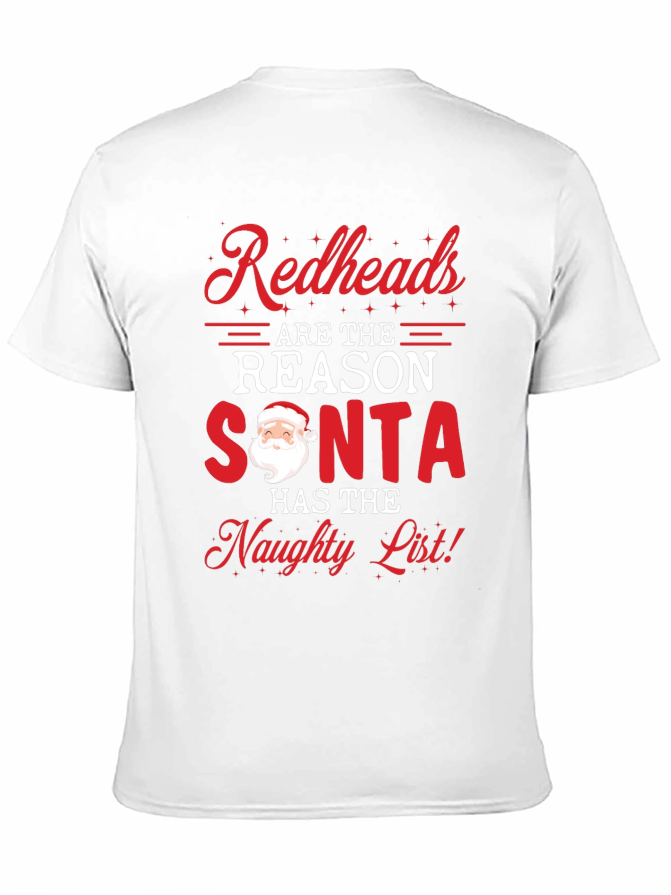 Black Redheads Reason for Santa's Naughty List Black Tee view 11