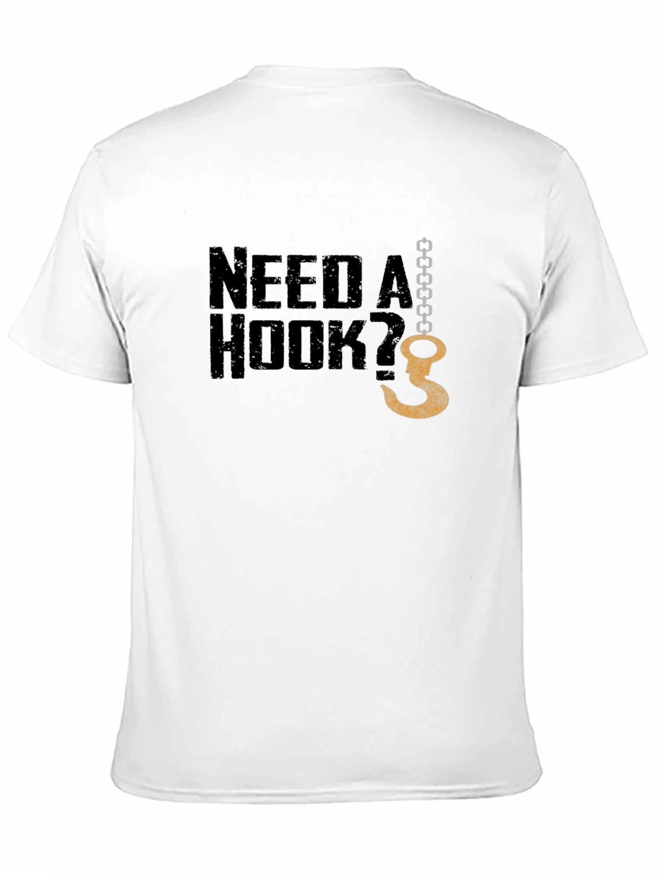 Black Need A Hook? Graphic Men's Black T-Shirt view 11