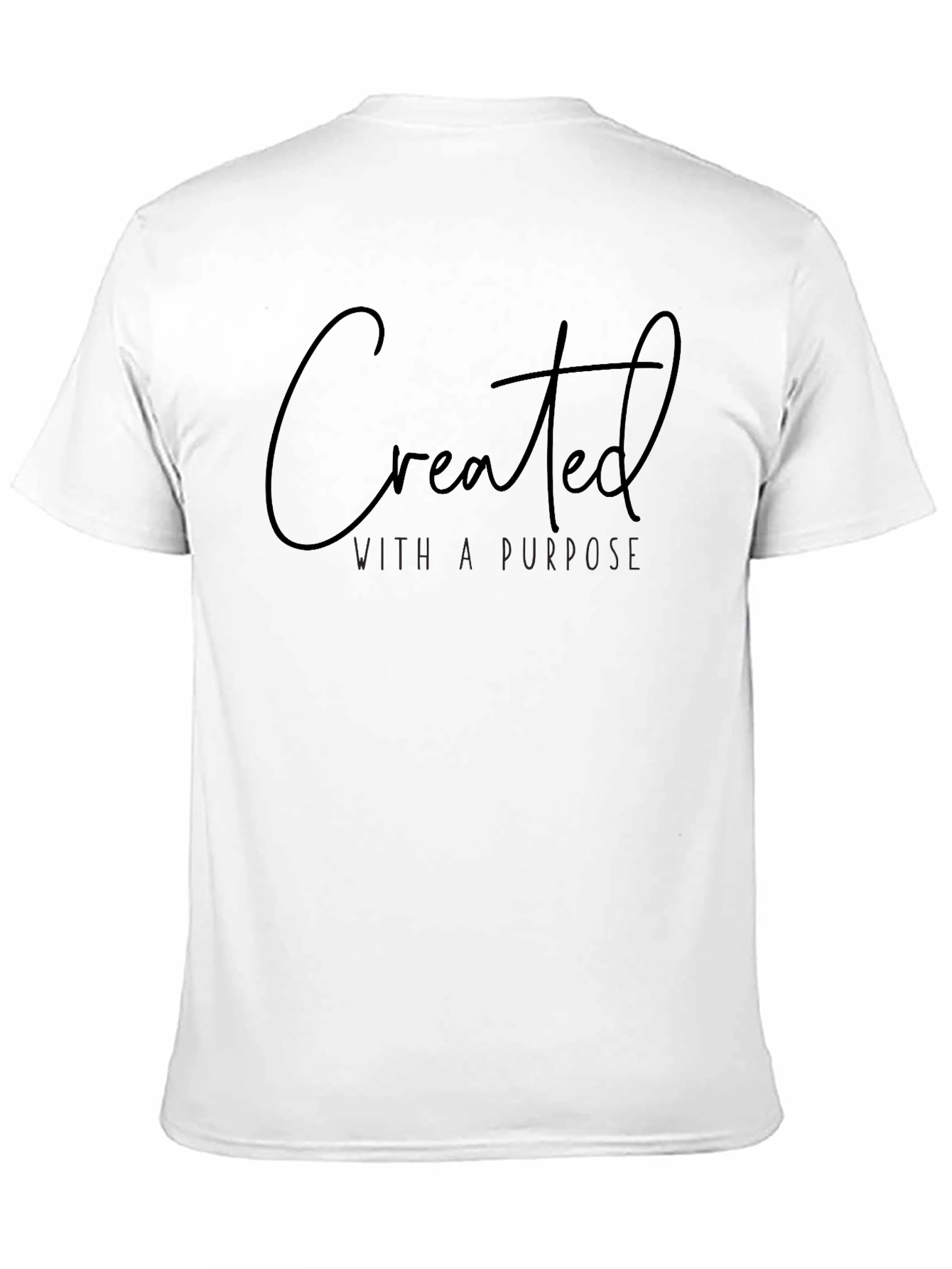 Black Created With a Purpose Black Graphic T-Shirt view 11