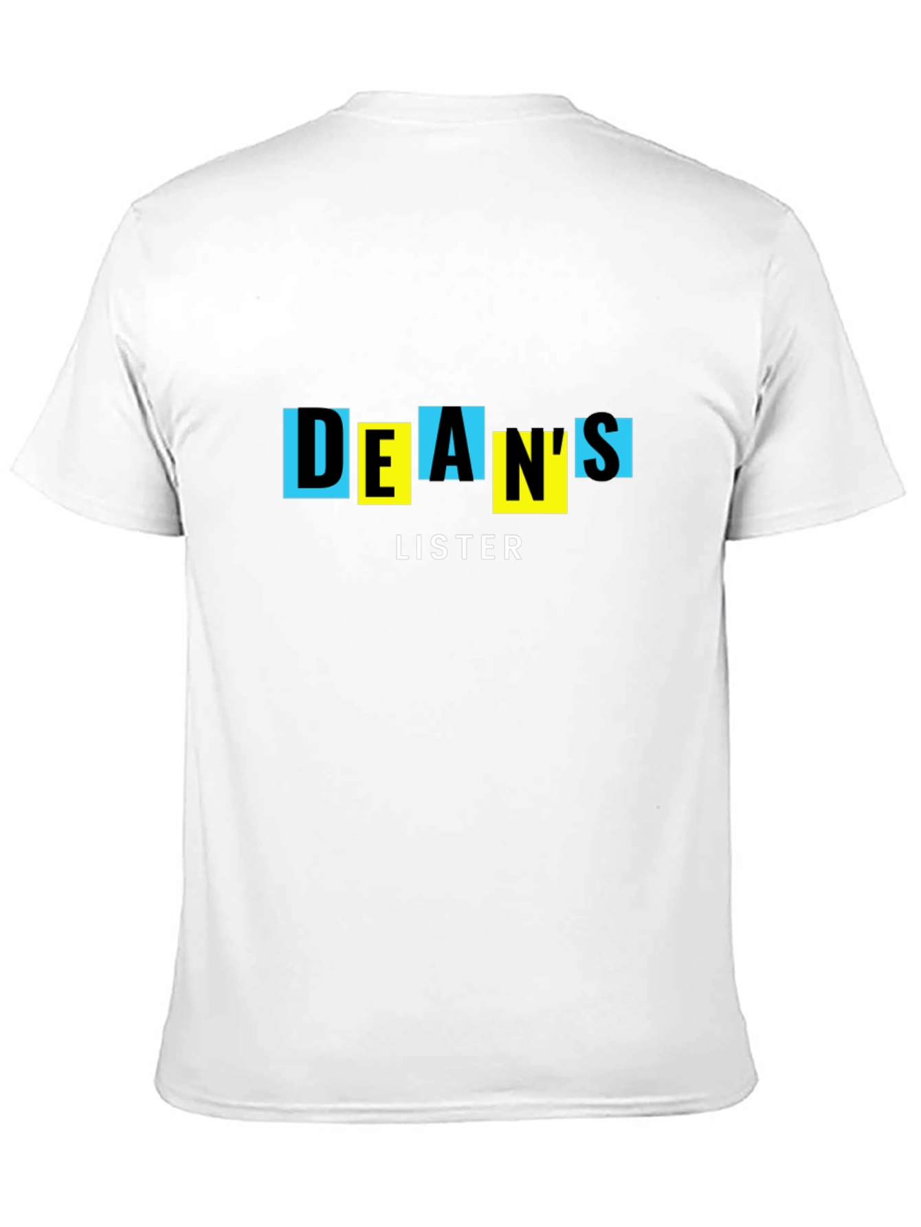 Black DEAN'S LISTER Graphic Tee - Cool Novelty T-Shirt view 11
