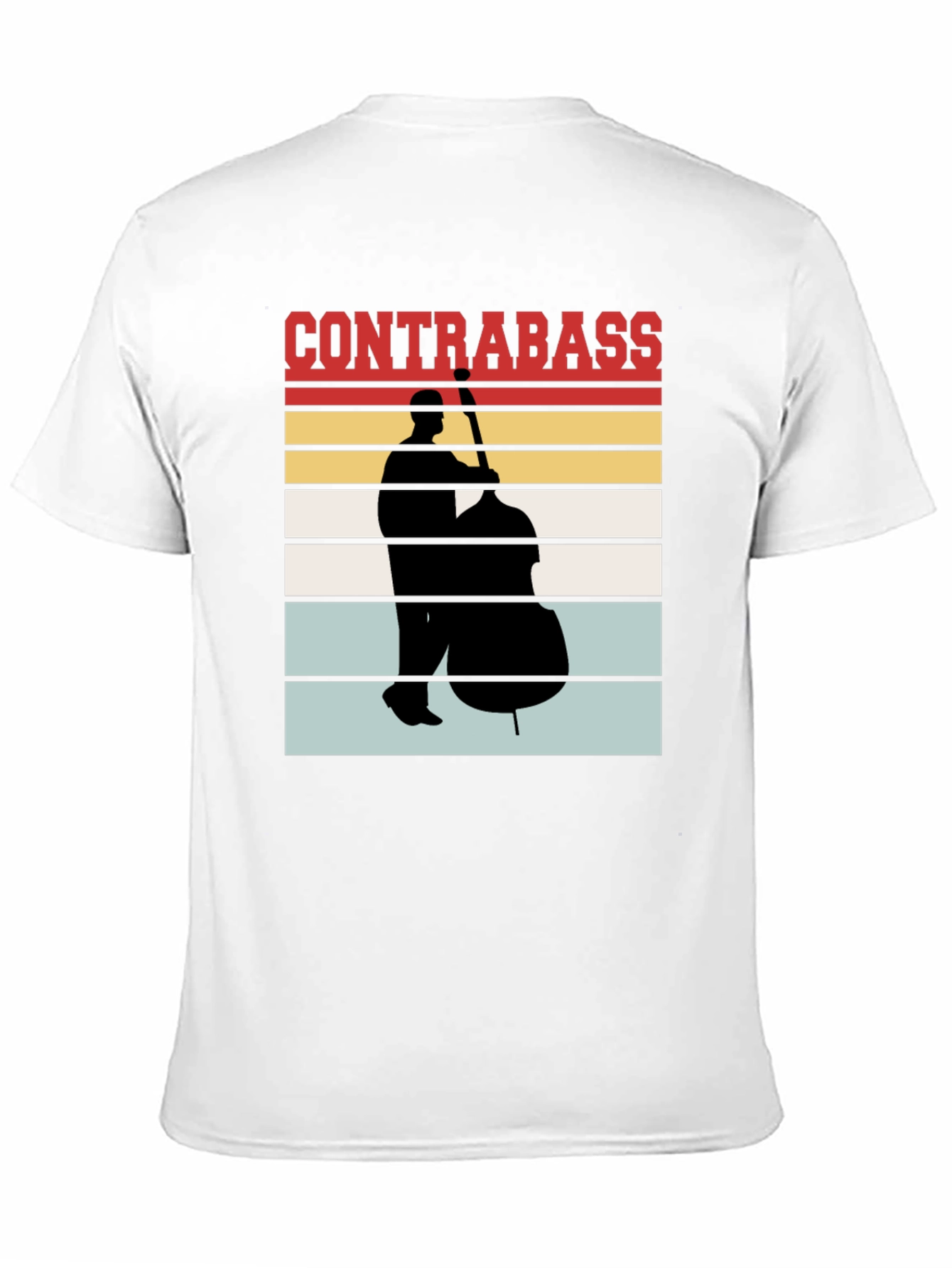 Black Contrabass Player Retro T-Shirt Music Lover Gift view 11