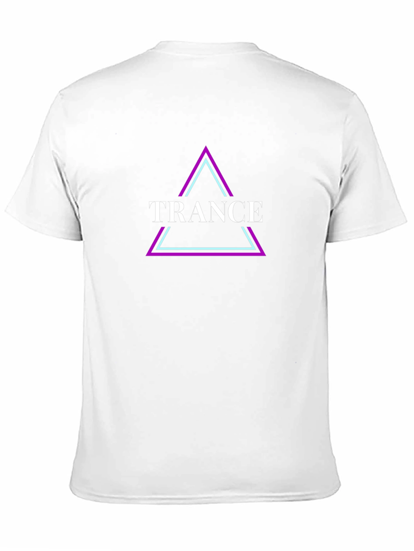 Black Trance Triangle Graphic Black T-Shirt view 11