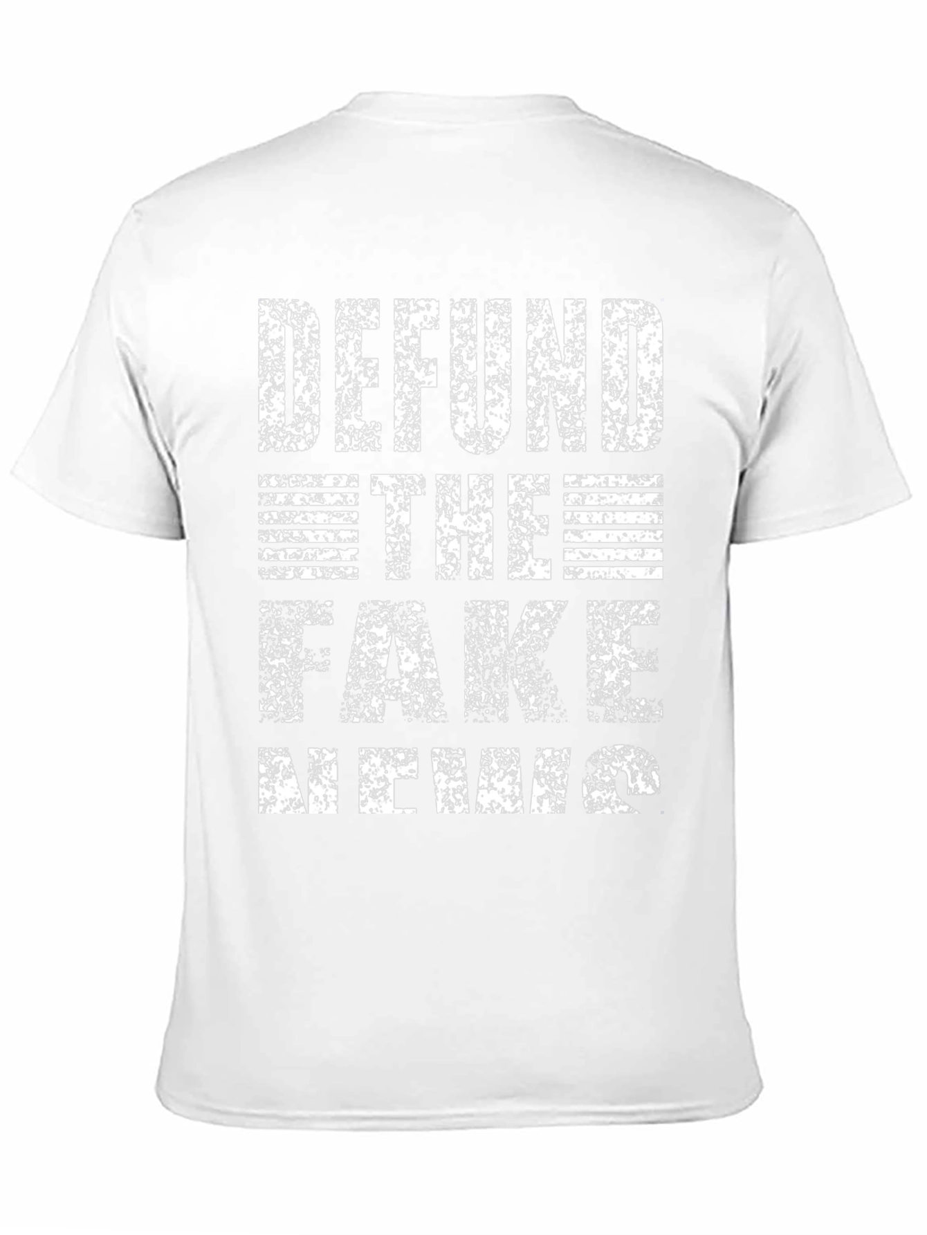 Black Defund the Fake News Graphic T-Shirt - Political Statement Tee view 11