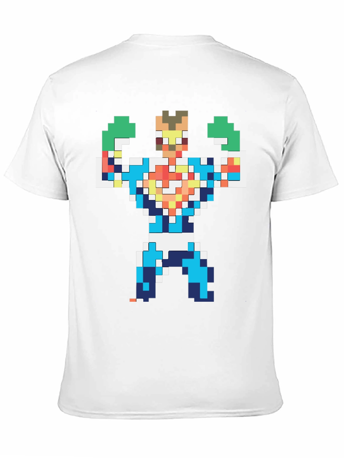 Black Pixelated Hero Graphic T-Shirt - Retro Gaming Style view 11
