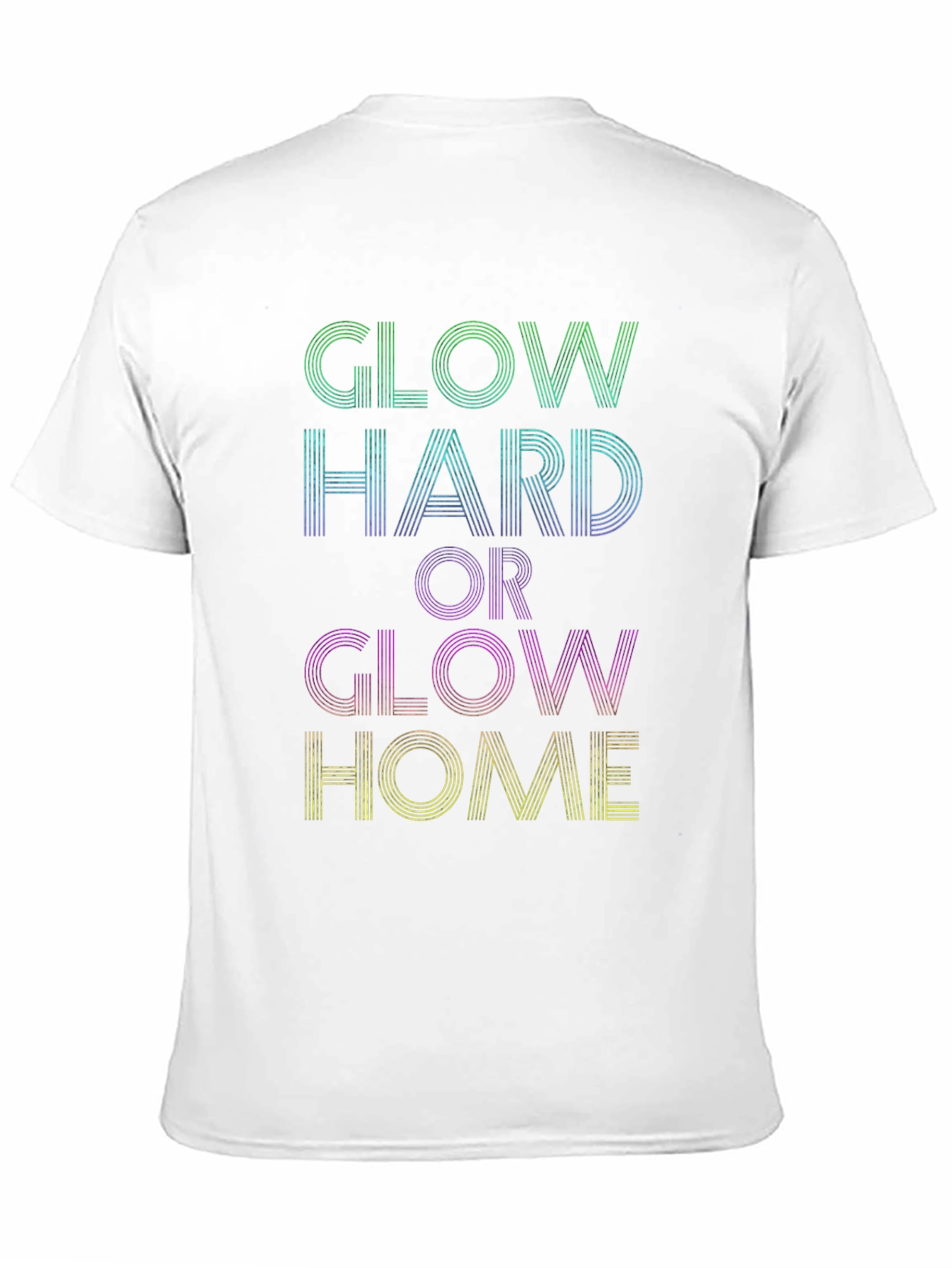 Black Glow Hard or Glow Home Graphic Tee view 11