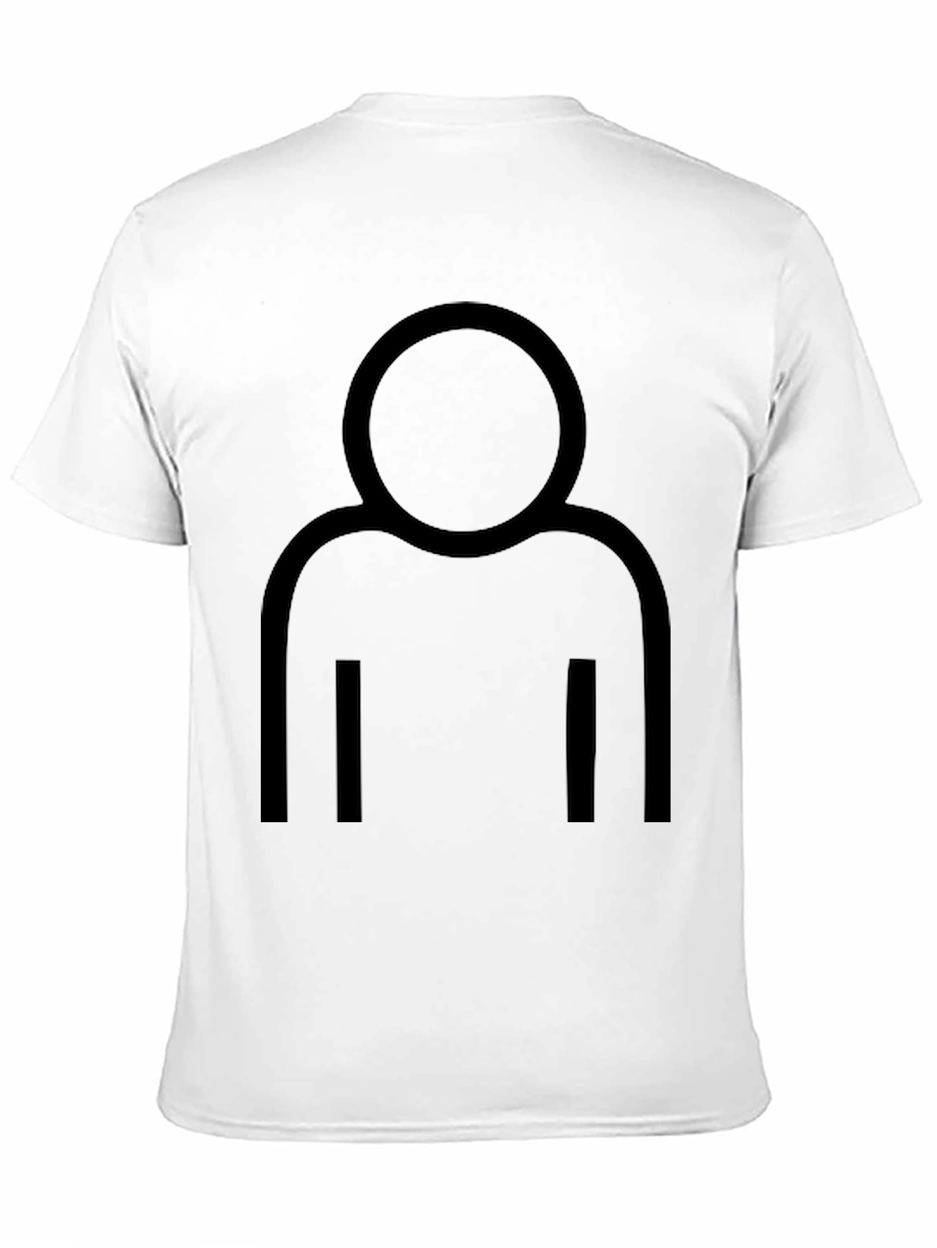 Black Minimalist Person Icon Black T-Shirt view 11