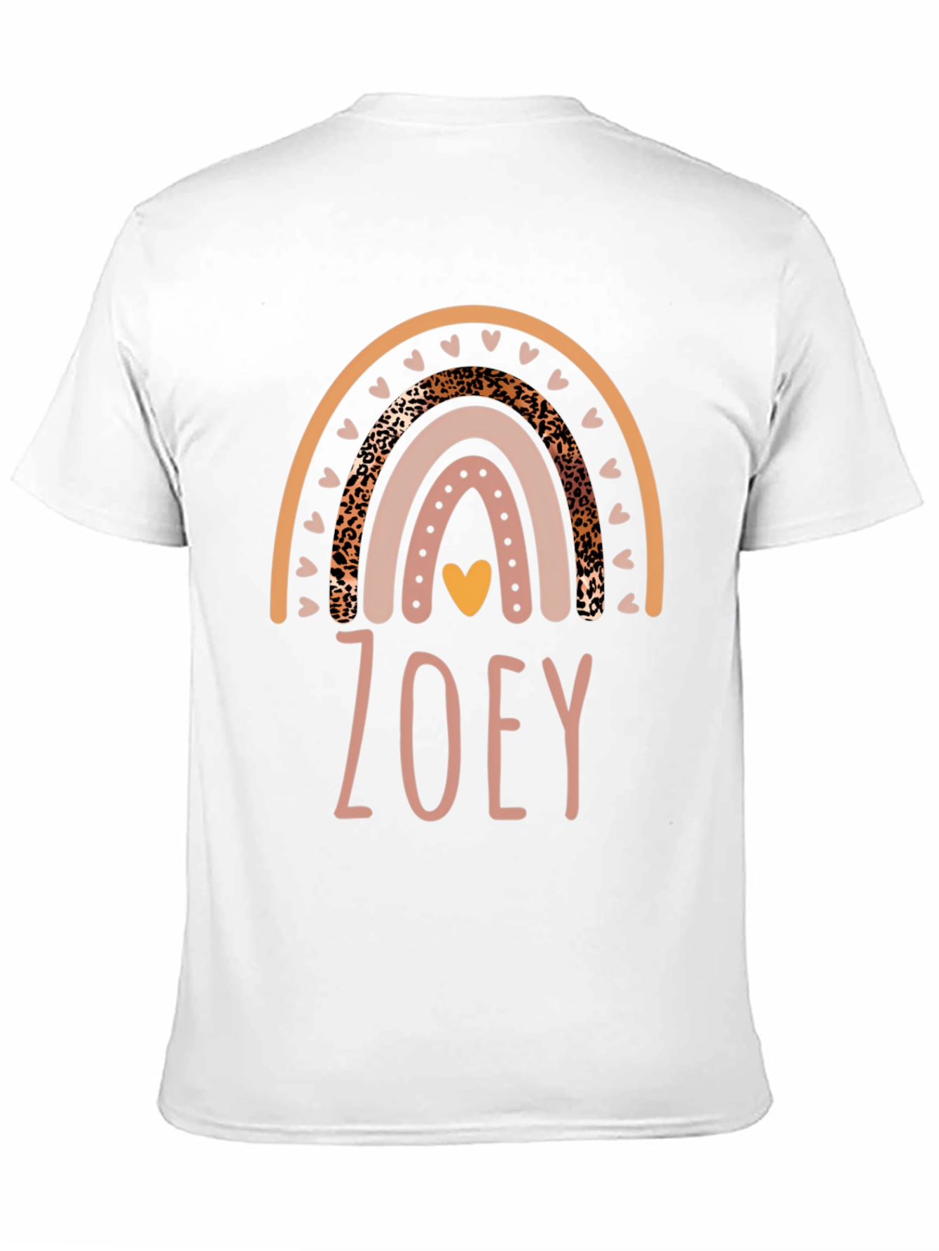 Black Zoey Rainbow Graphic Tee - Cute Personalized T-Shirt view 11
