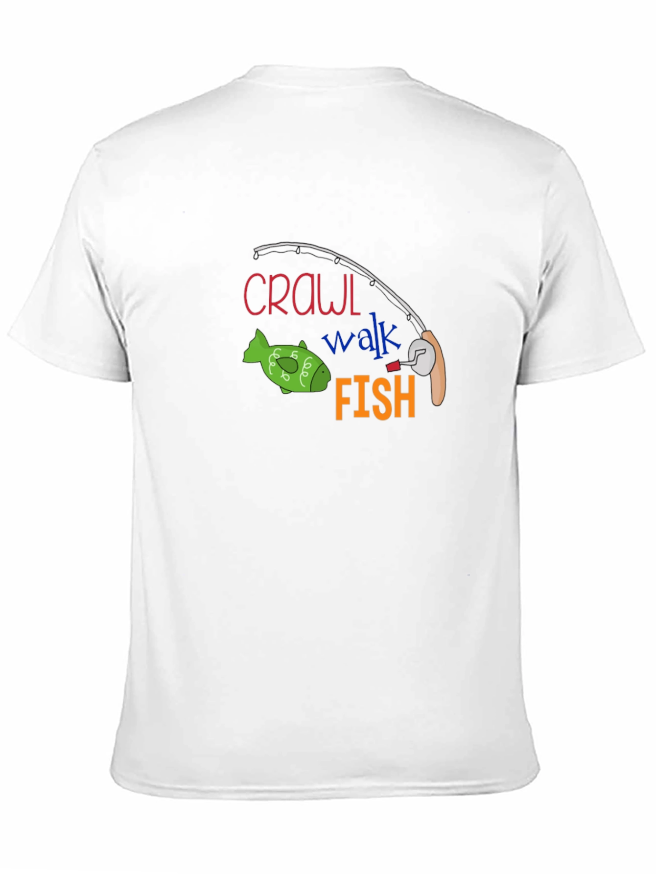 Black Crawl Walk Fish T-Shirt view 11