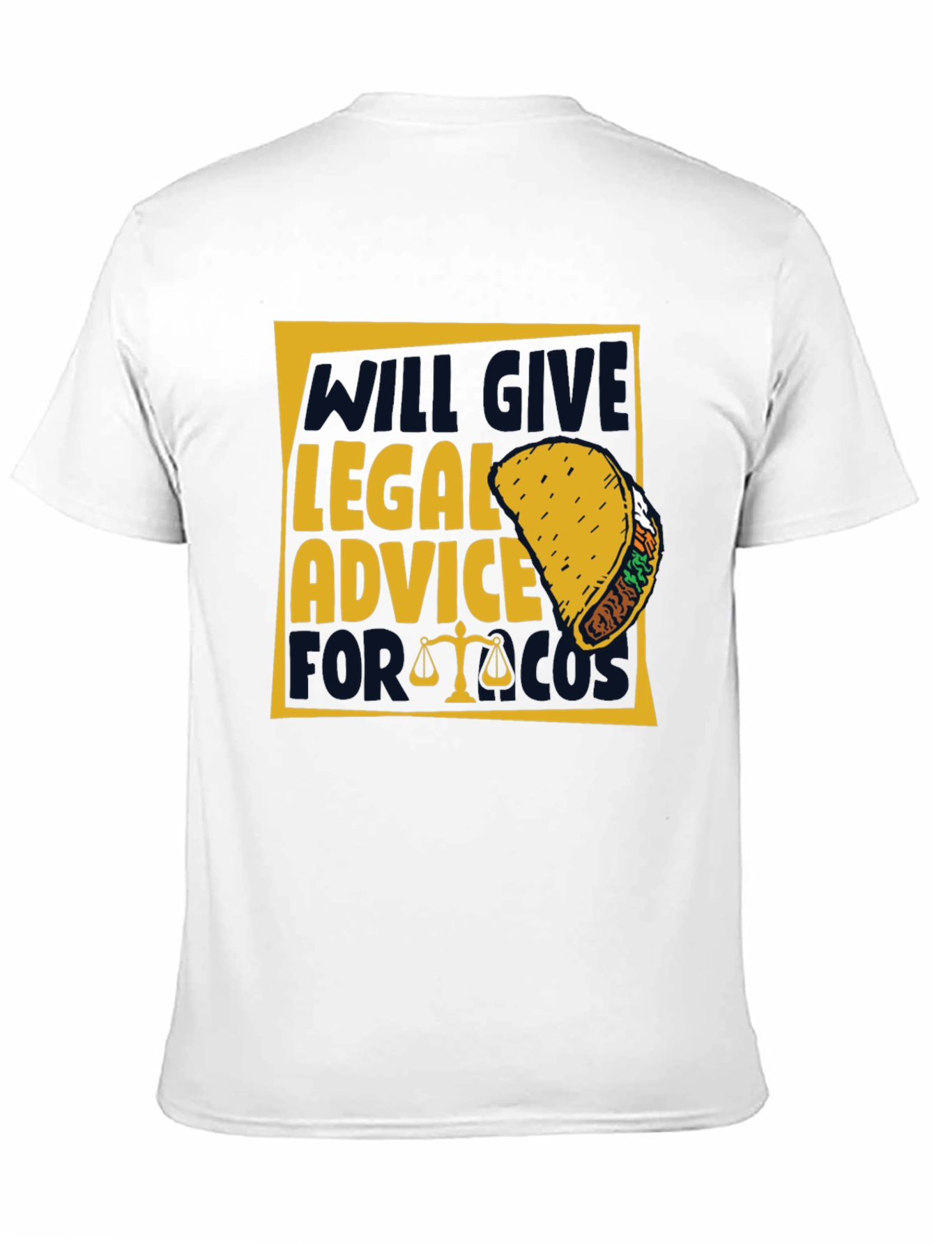 Black Legal Advice for Taco Funny T-Shirt view 11